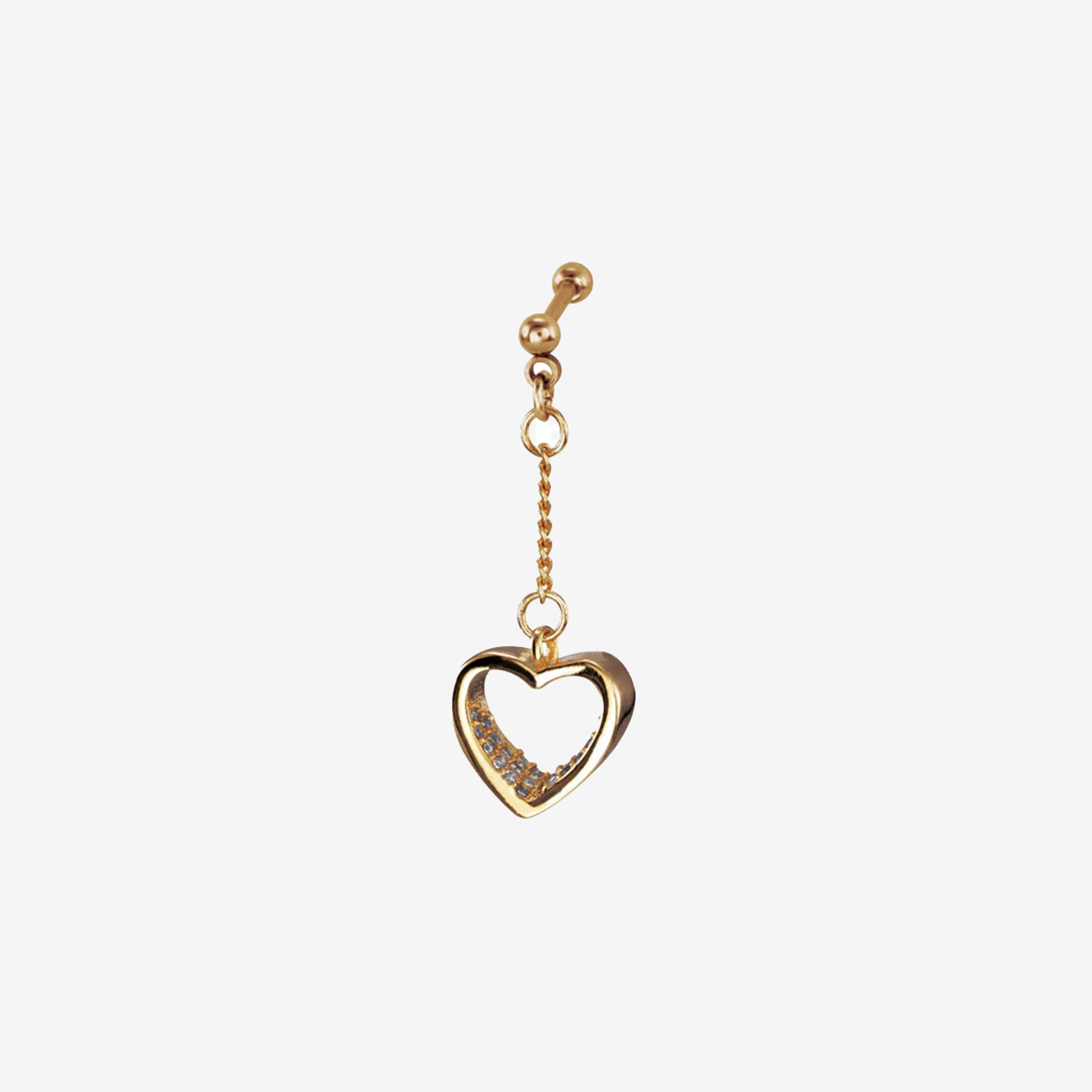 Piranha EarBarbell Heart Crystals Steel Zirconline - 2052-004-035