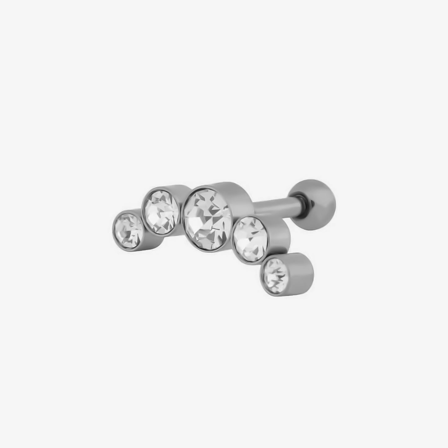 Wildcat Earbarbell 5 Crystals Surgical Steel 316L Basicline - 2052-096-001