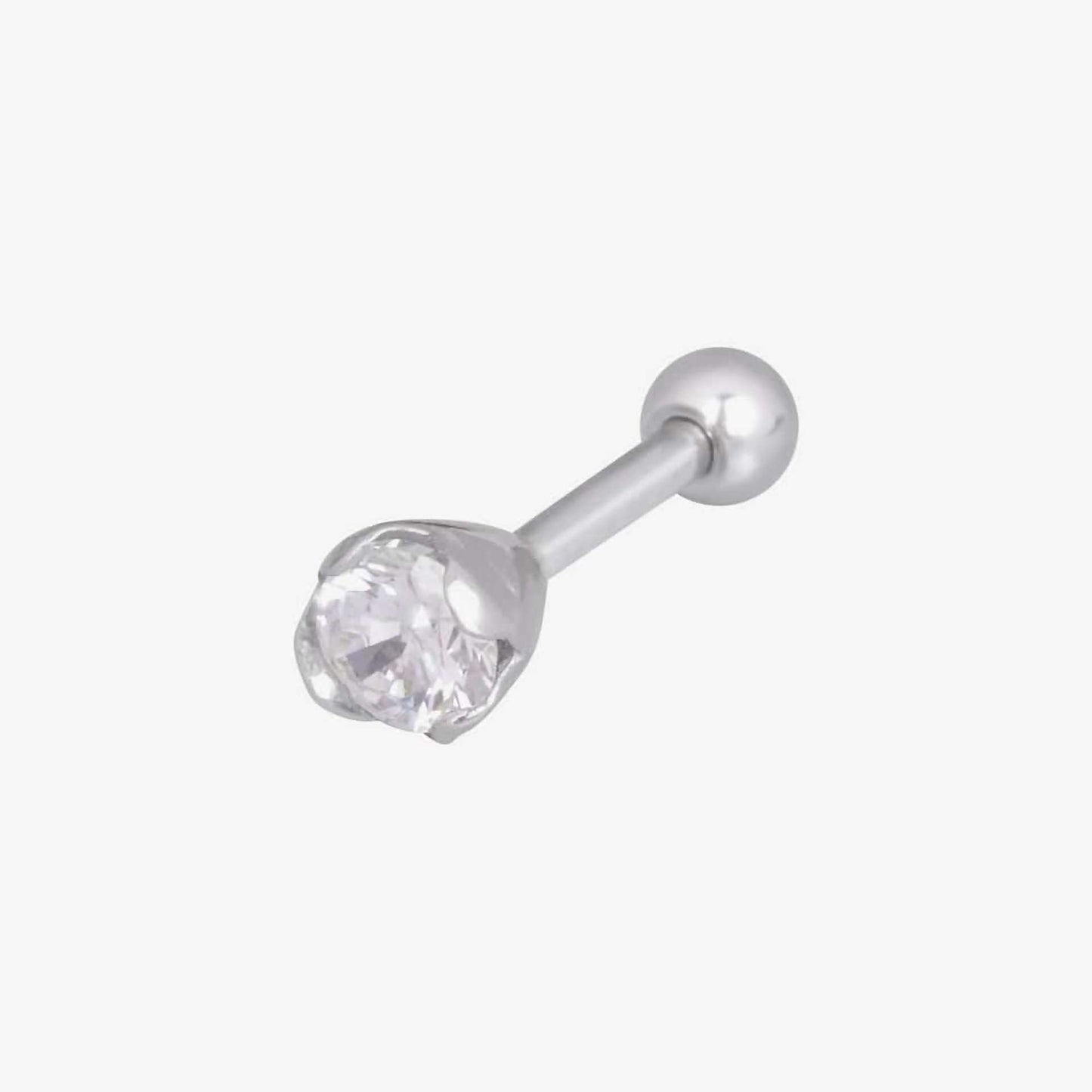 Wildcat Earbarbell Solitaire Crystal Surgical Steel 316L Basicline - 2052-105-001