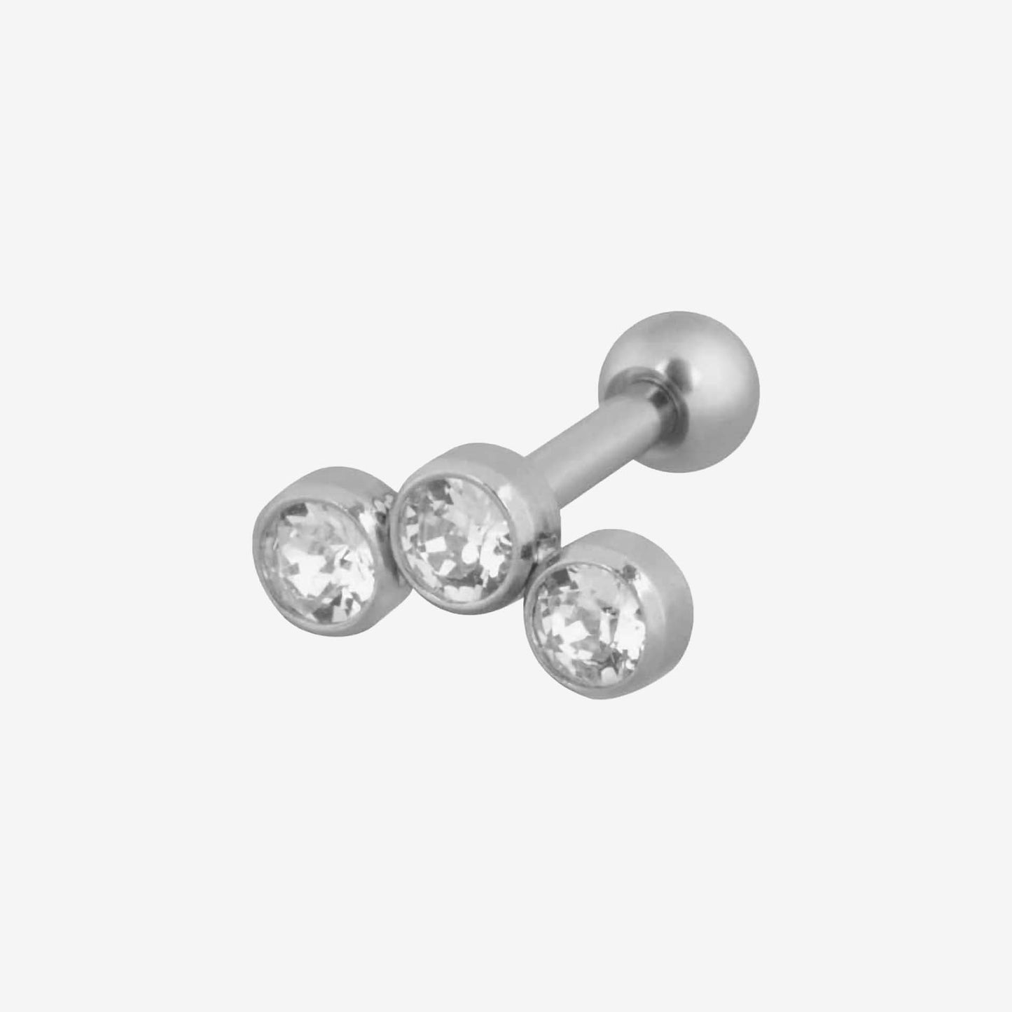 Wildcat Earbarbell Jewelled Disc Tragus Surgical Steel 316L Basicline - 2052-114-001