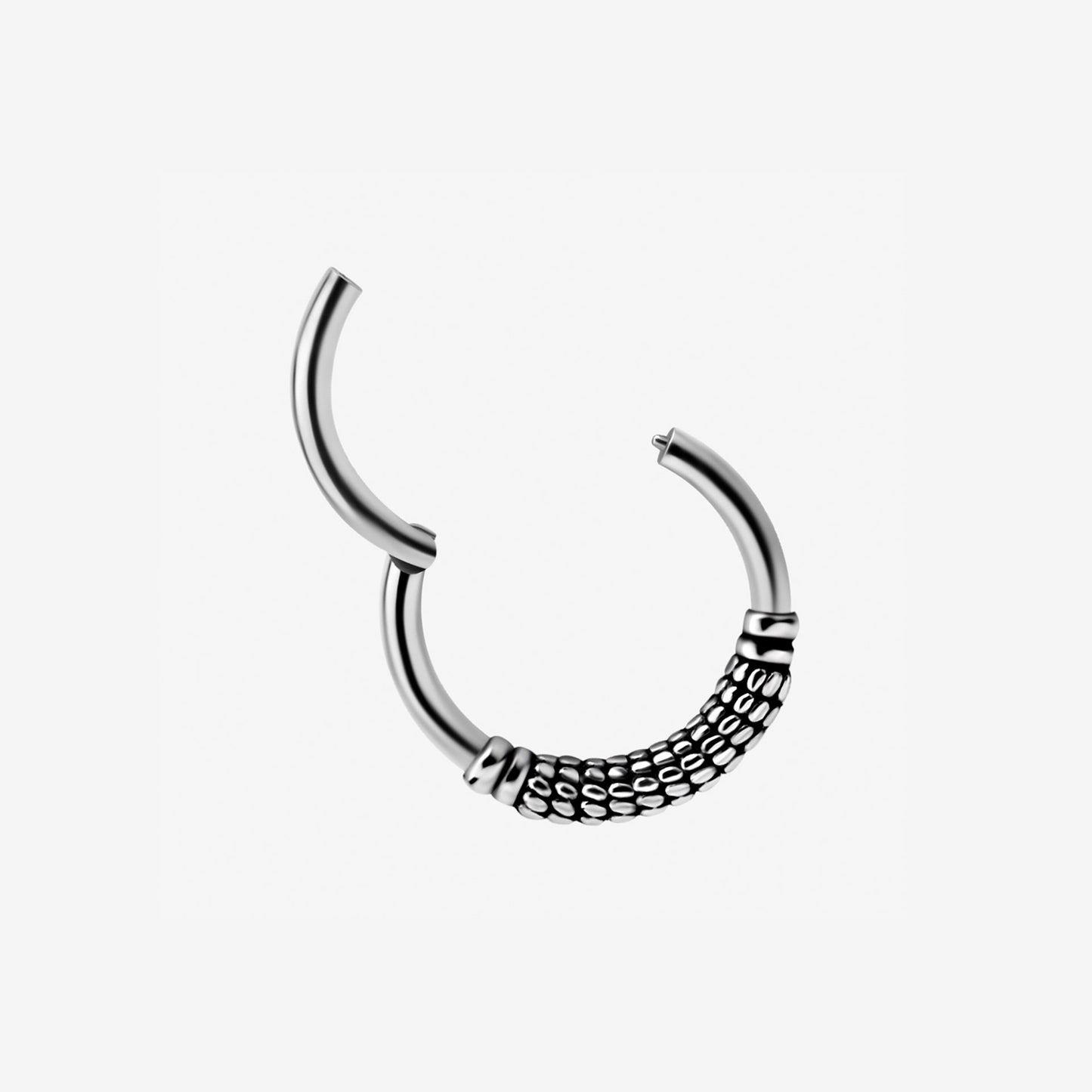 Piranha Hoop Hinged Tribal Ethnic Surgical Steel 316L Basicline - 2053-002-038