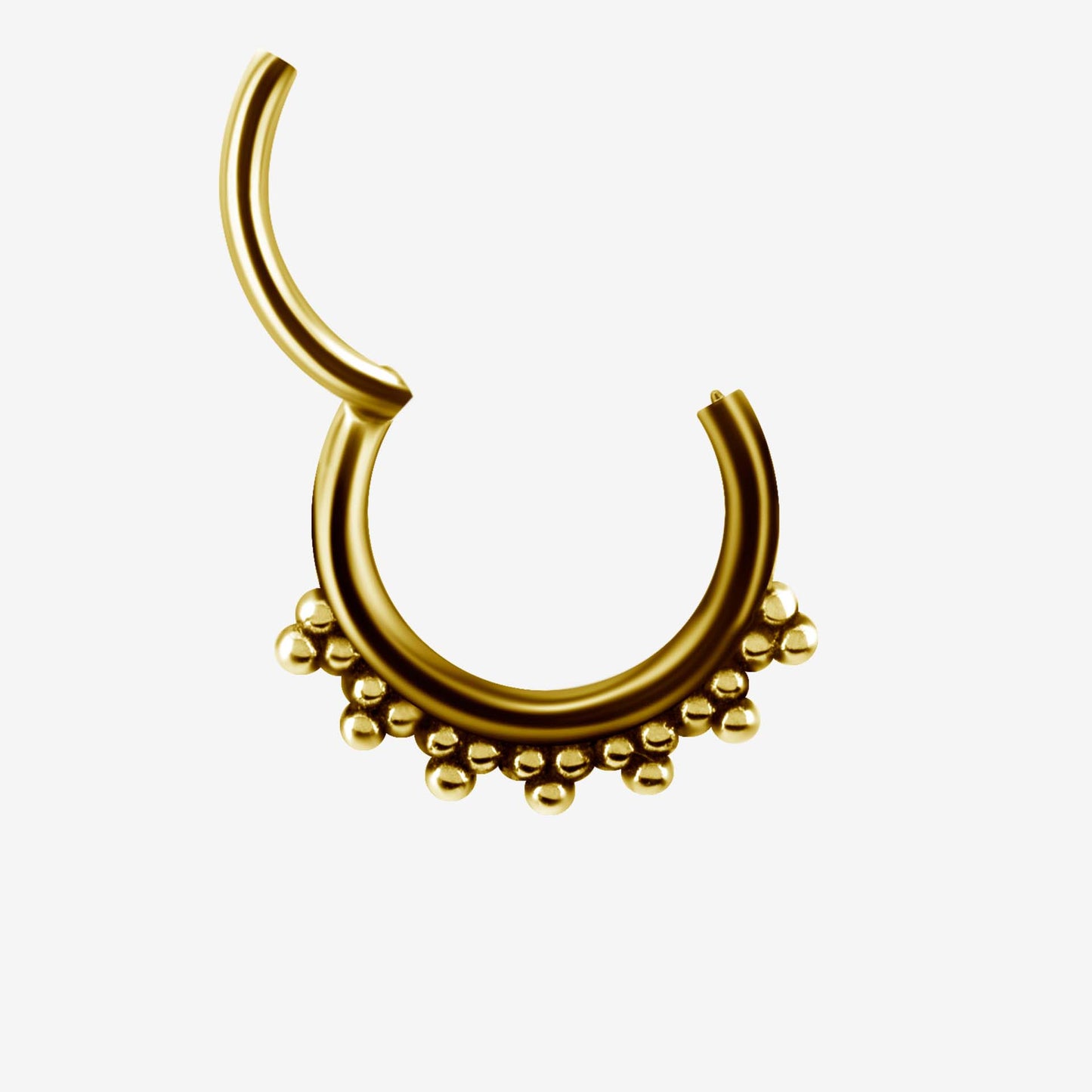 Piranha Argola Hinged Tribal Mini Balls Steel Zirconline - 2053-002-073