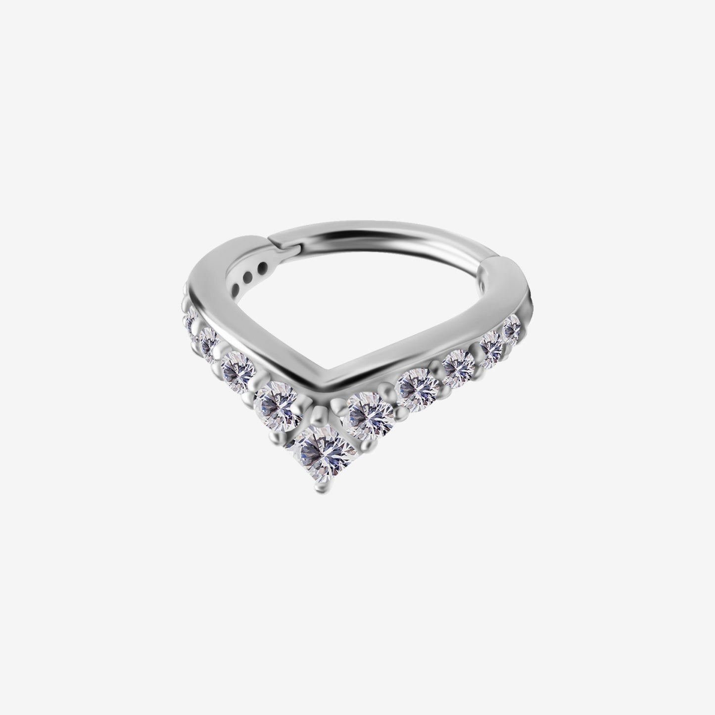 Piranha Anneau Shiny Crown Clicker Steel Basicline