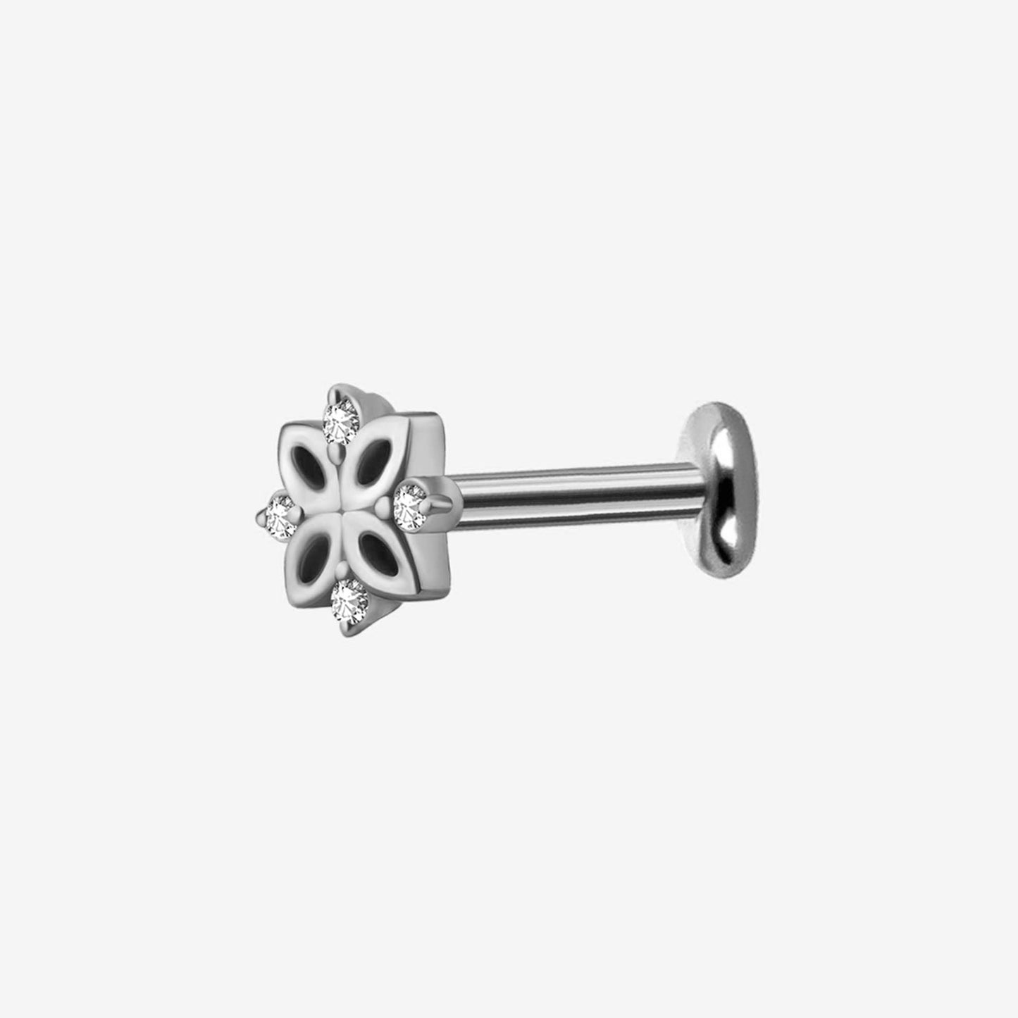 Piranha Labret Floral Bright Steel Basicline - 2055-003-027