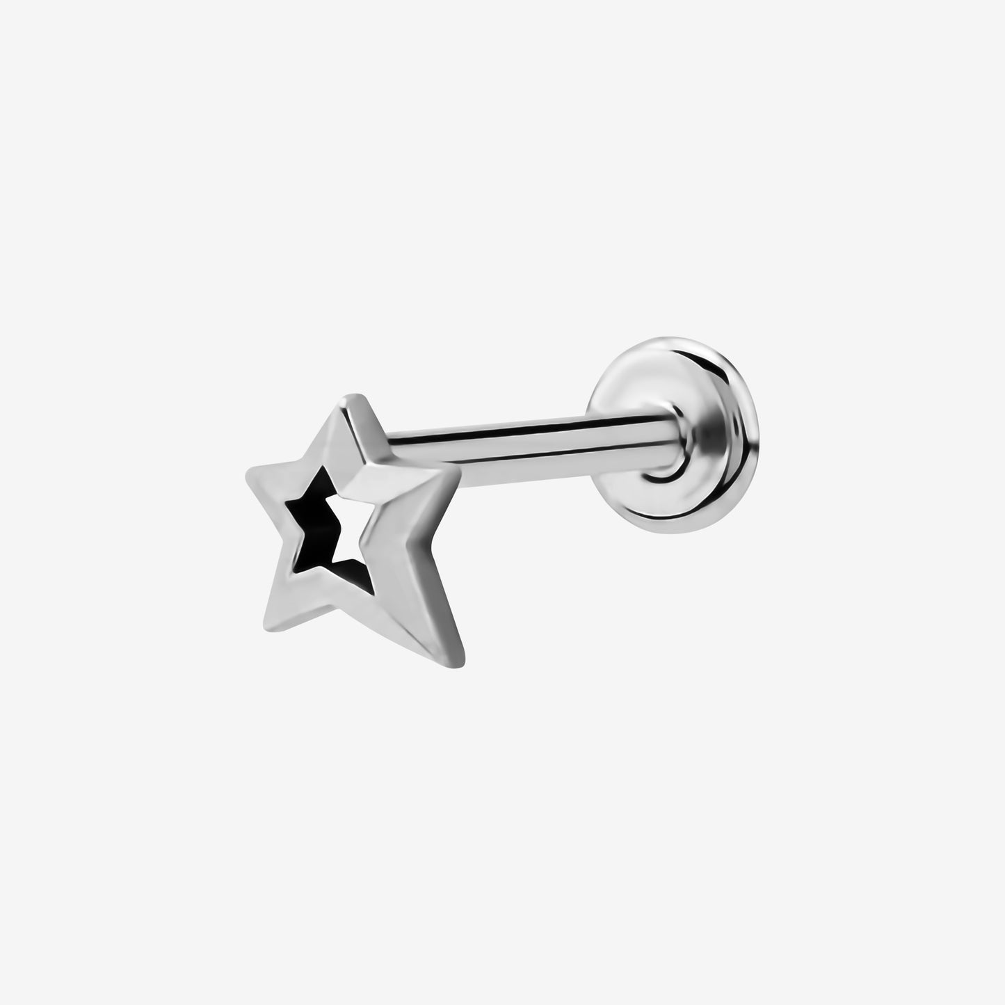 Piranha Labret Star Pointed Steel Basicline - 2055-003-039