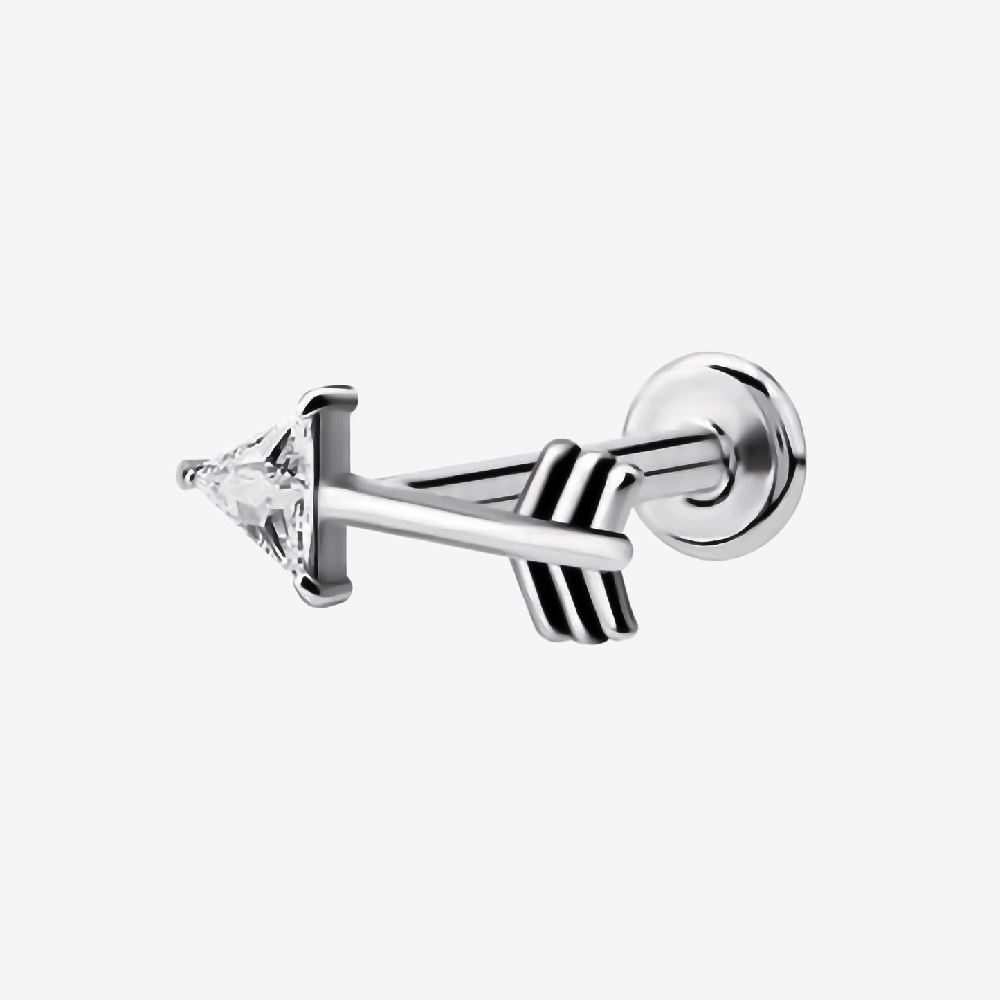 Piranha Labret Arrow Jewelled Steel Basicline - 2055-003-048