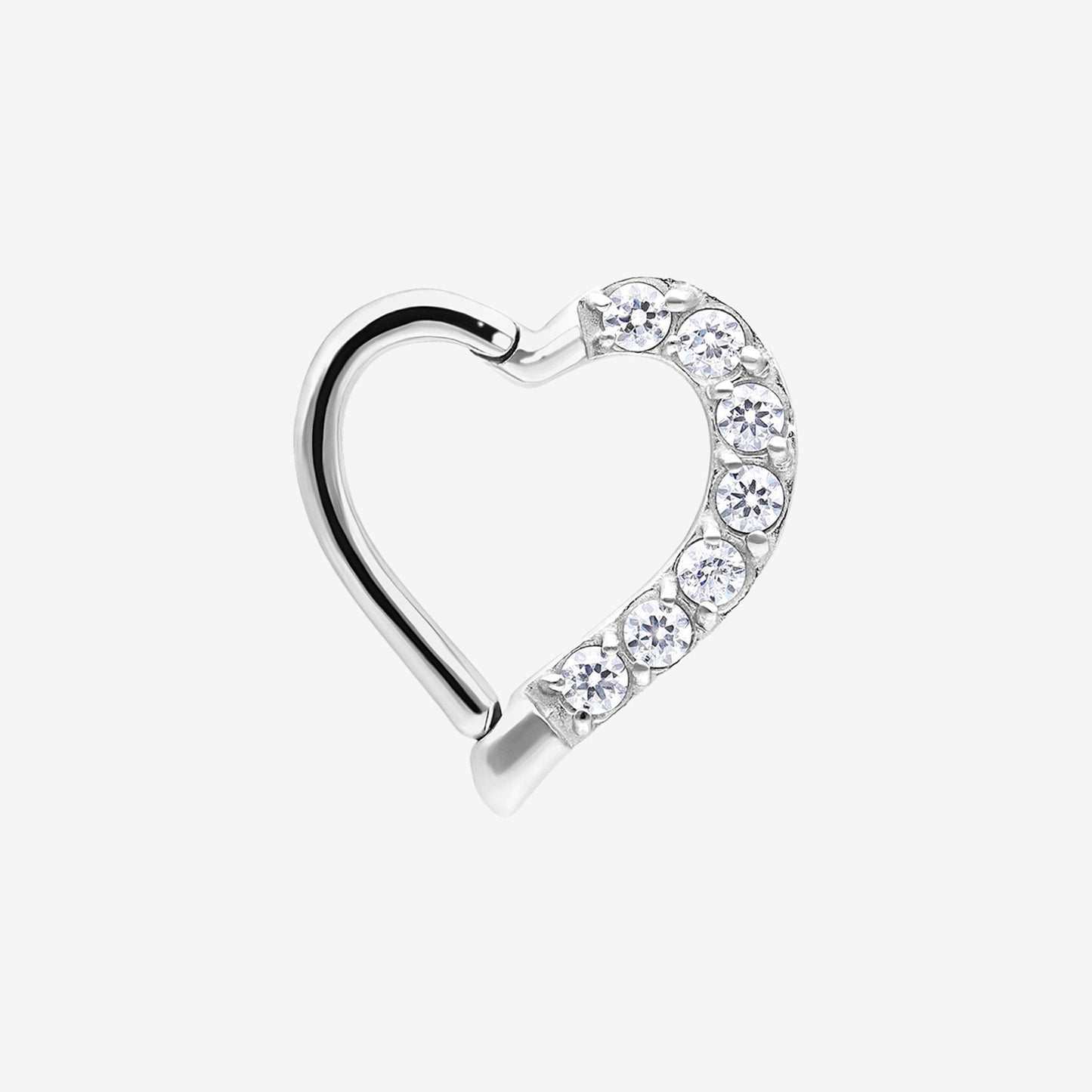 Wildcat Anneau Multi Jewelled Heart Steel Basicline
