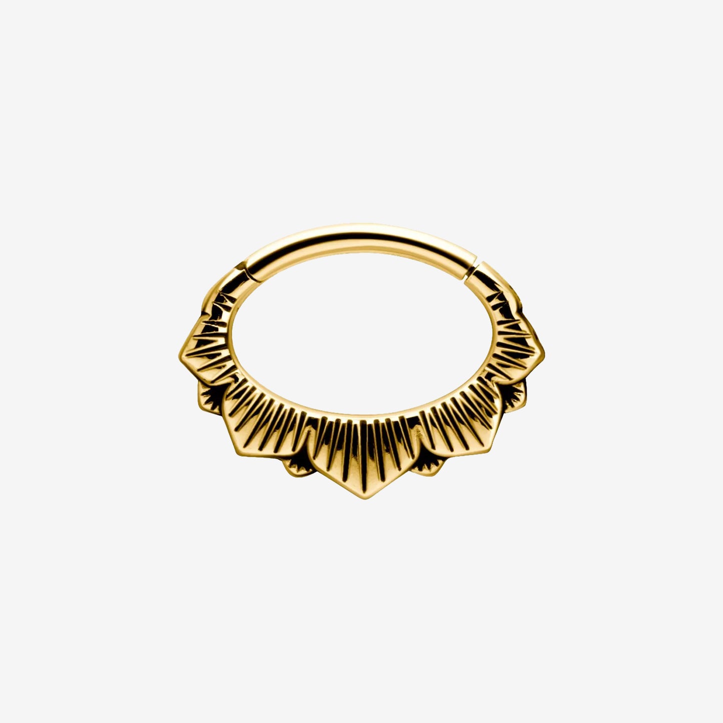 Wildcat Hoop Floral Hinged Clicker Surgical Steel 316L Zirconline - 2059-127-002