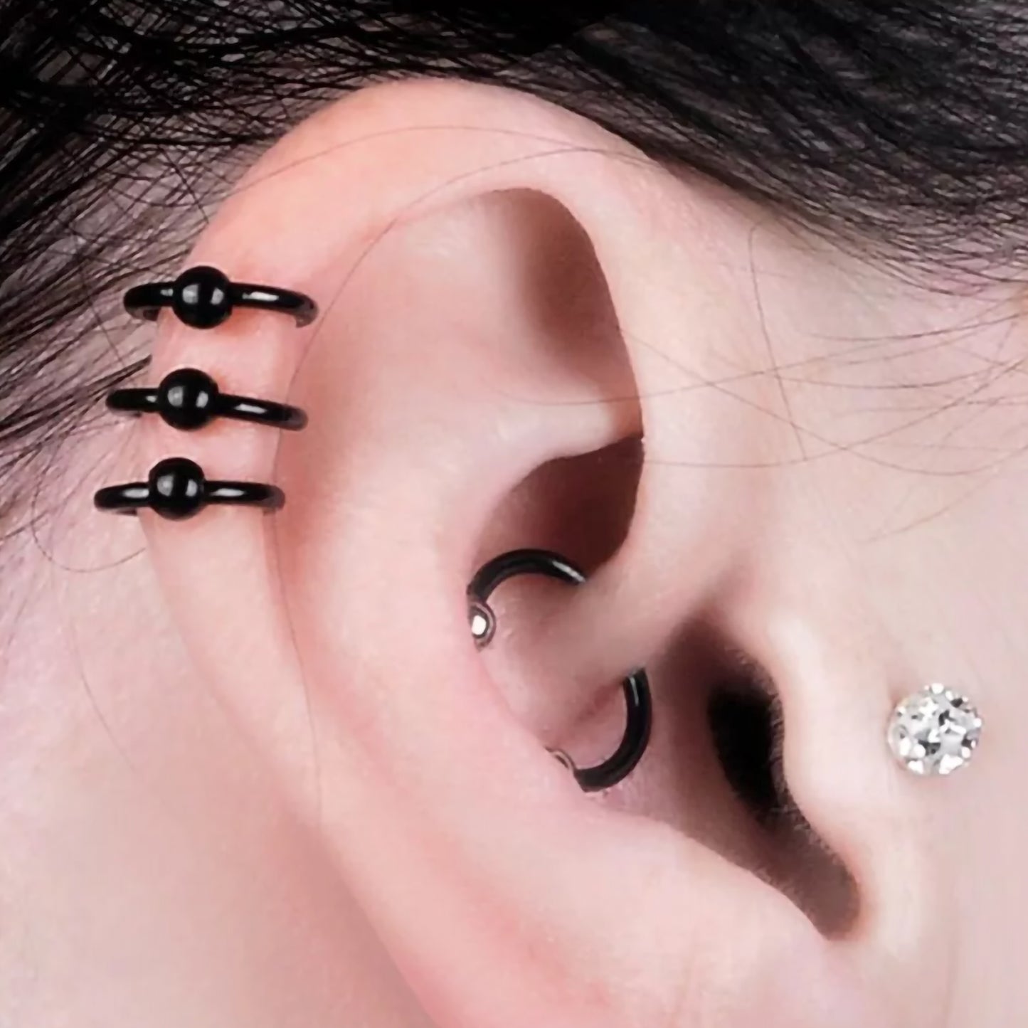 Wildcat Ear Cuff Illusion Surgical Steel 316L Blackline - 2059-129-010