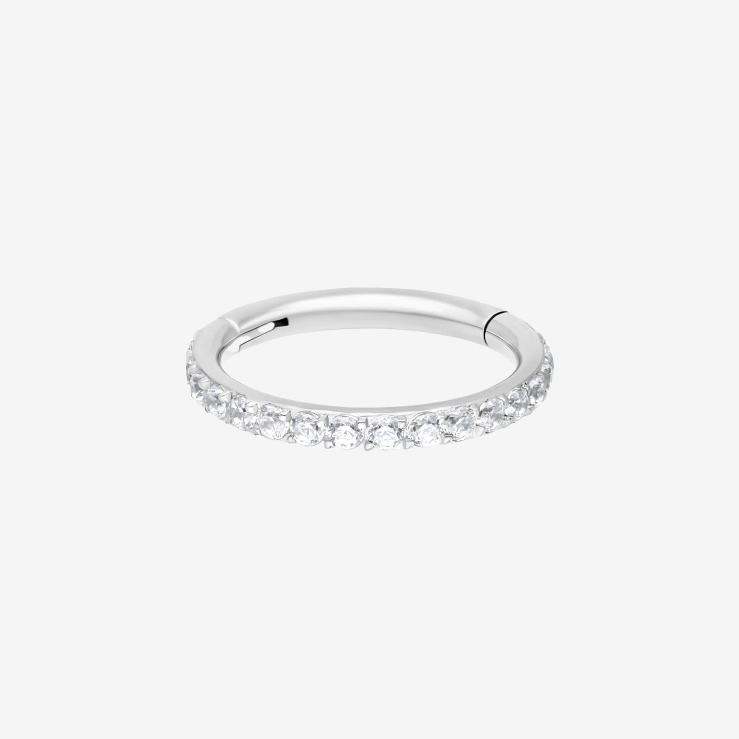 Wildcat Hoop Pave Setting Crystal Ring Surgical Steel 316L Basicline - 2059-WAR-PCBA-BASICLINE
