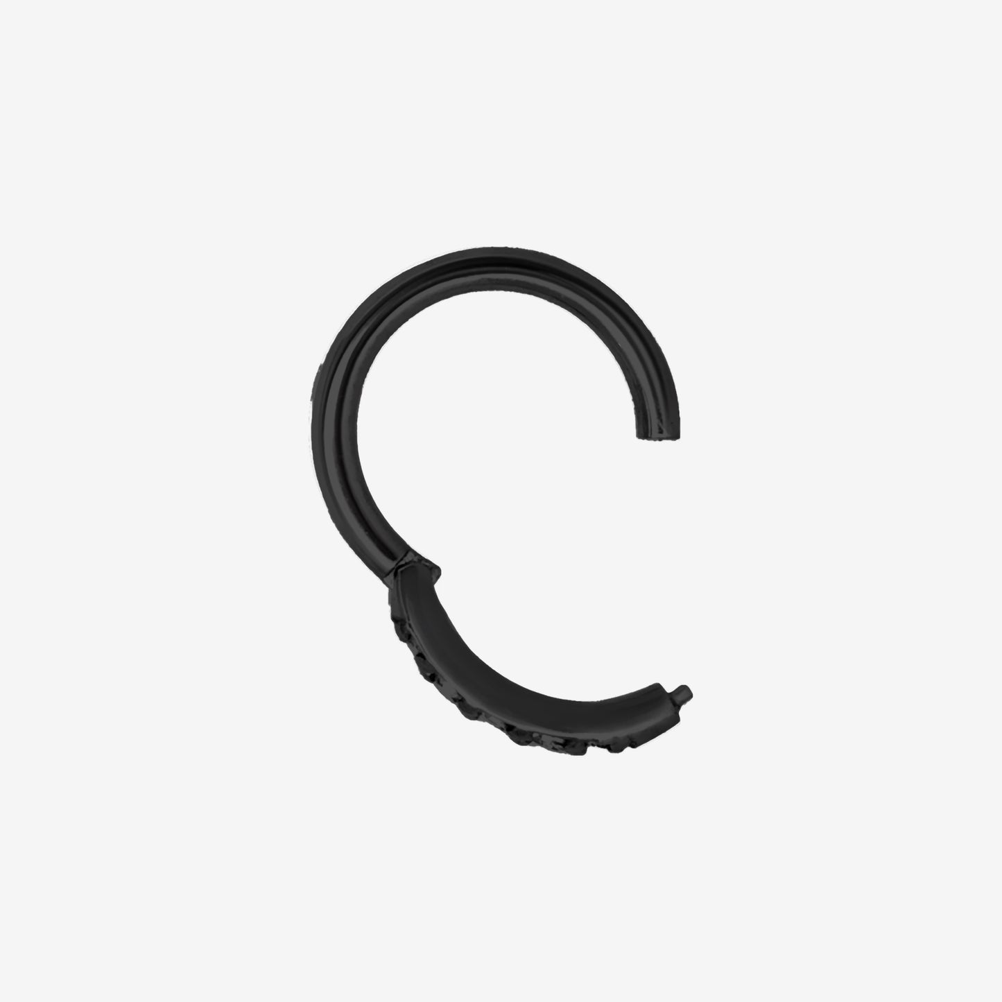 Wildcat Hoop Pave Setting Crystal Top Surgical Steel 316L Blackline - 2059-WARG-PAVS-BLACKLINE