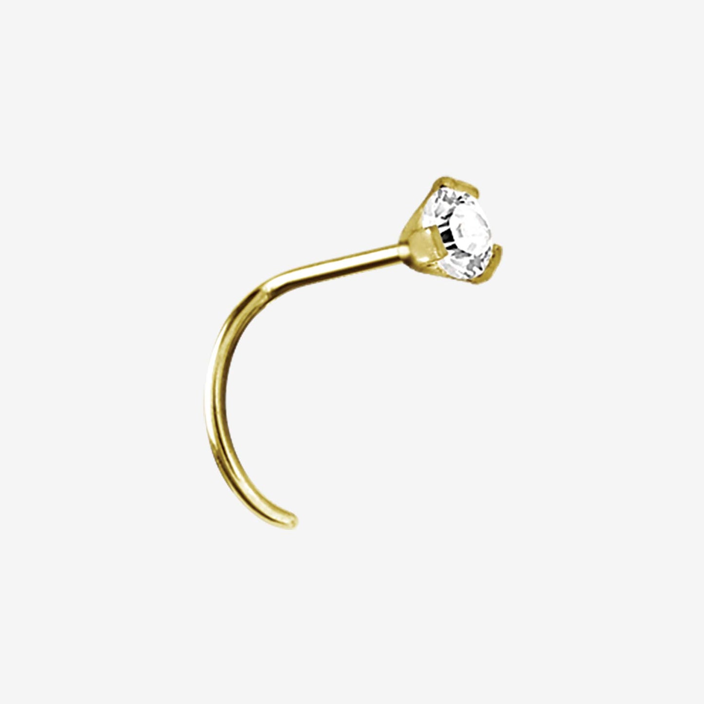 Piranha Nose Pedra Branca Steel Zirconline - 2061-038-009