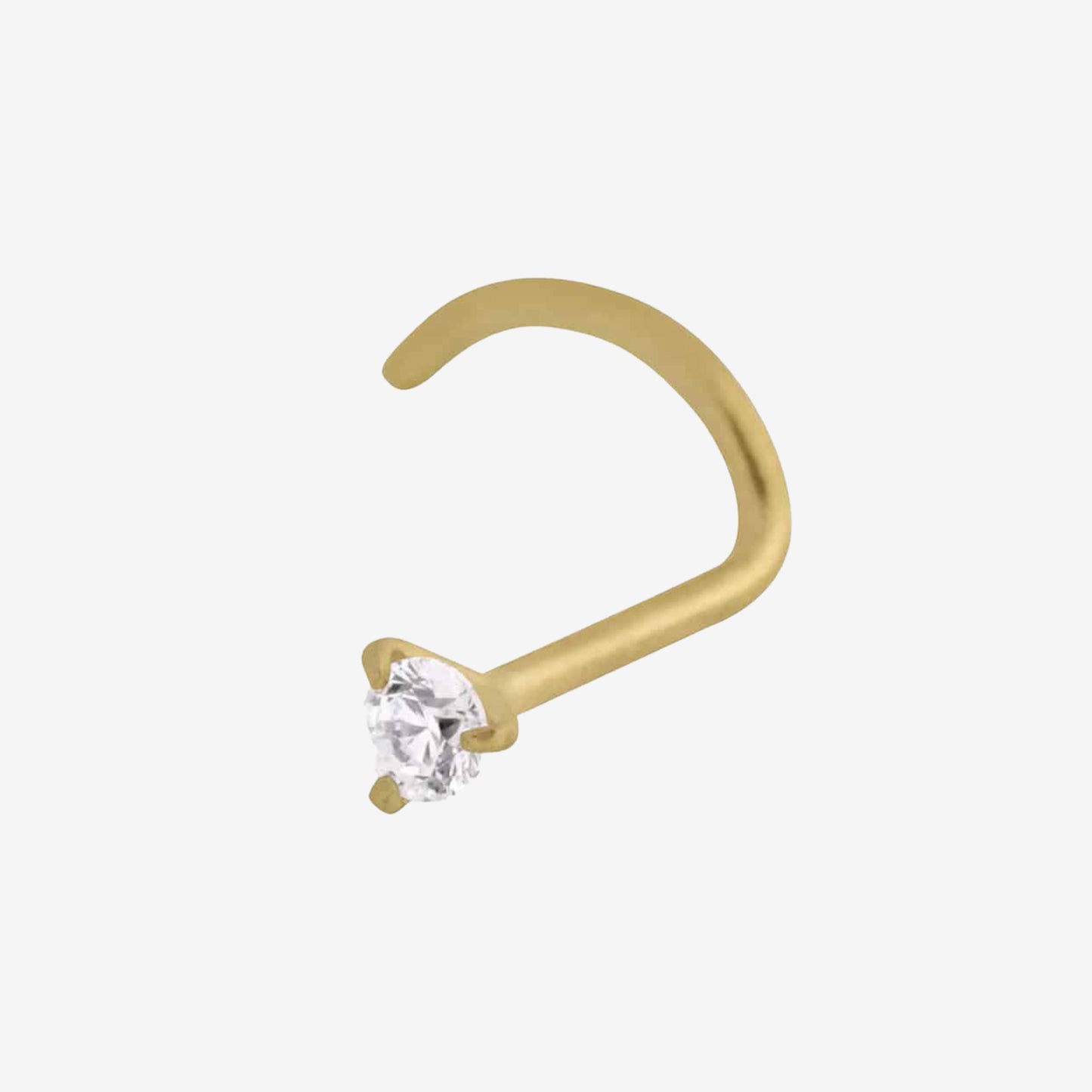 Wildcat Nose Curved Surgical Steel 316L Zirconline with Stone - 2061-061-035