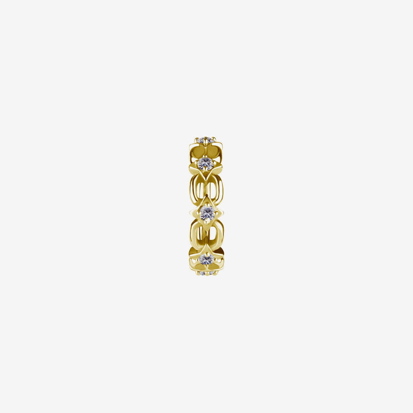 Piranha Hinged Chain Hoop Crystals Zirconline Cobalt Chromium