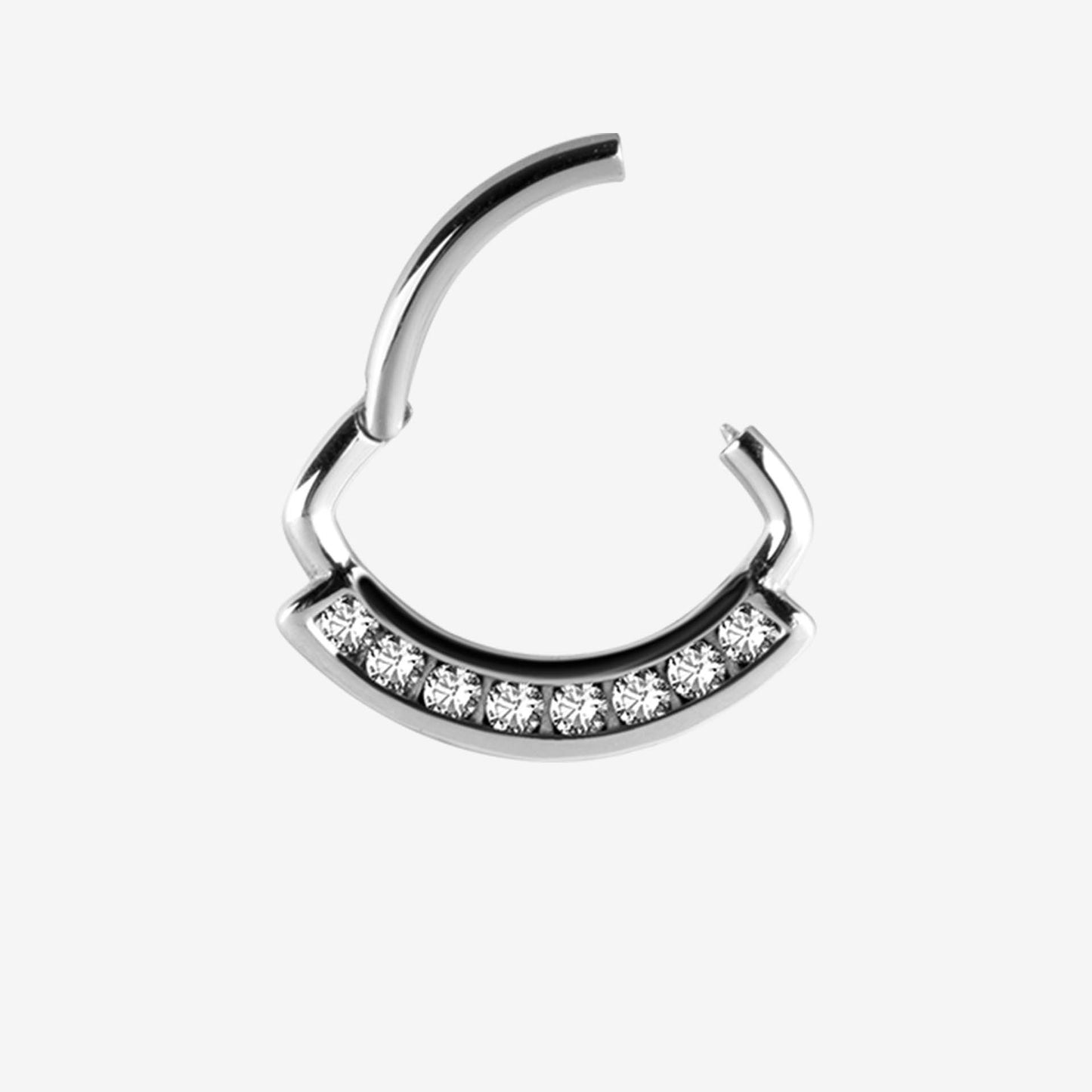 Piranha Septum Hinged Wavy Crystals Steel Basicline - 2062-001-157