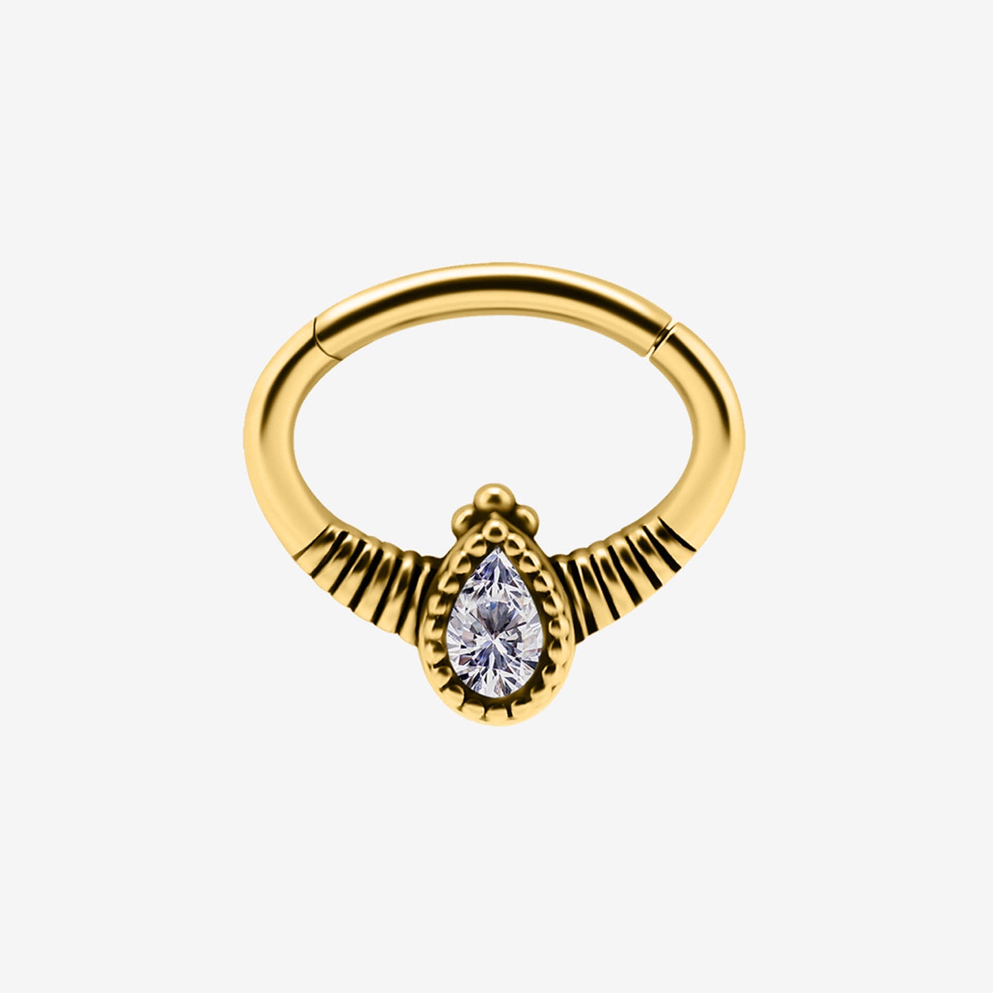 Piranha Septum Hinged Drop Crystal Steel Zirconline - 2062-001-171