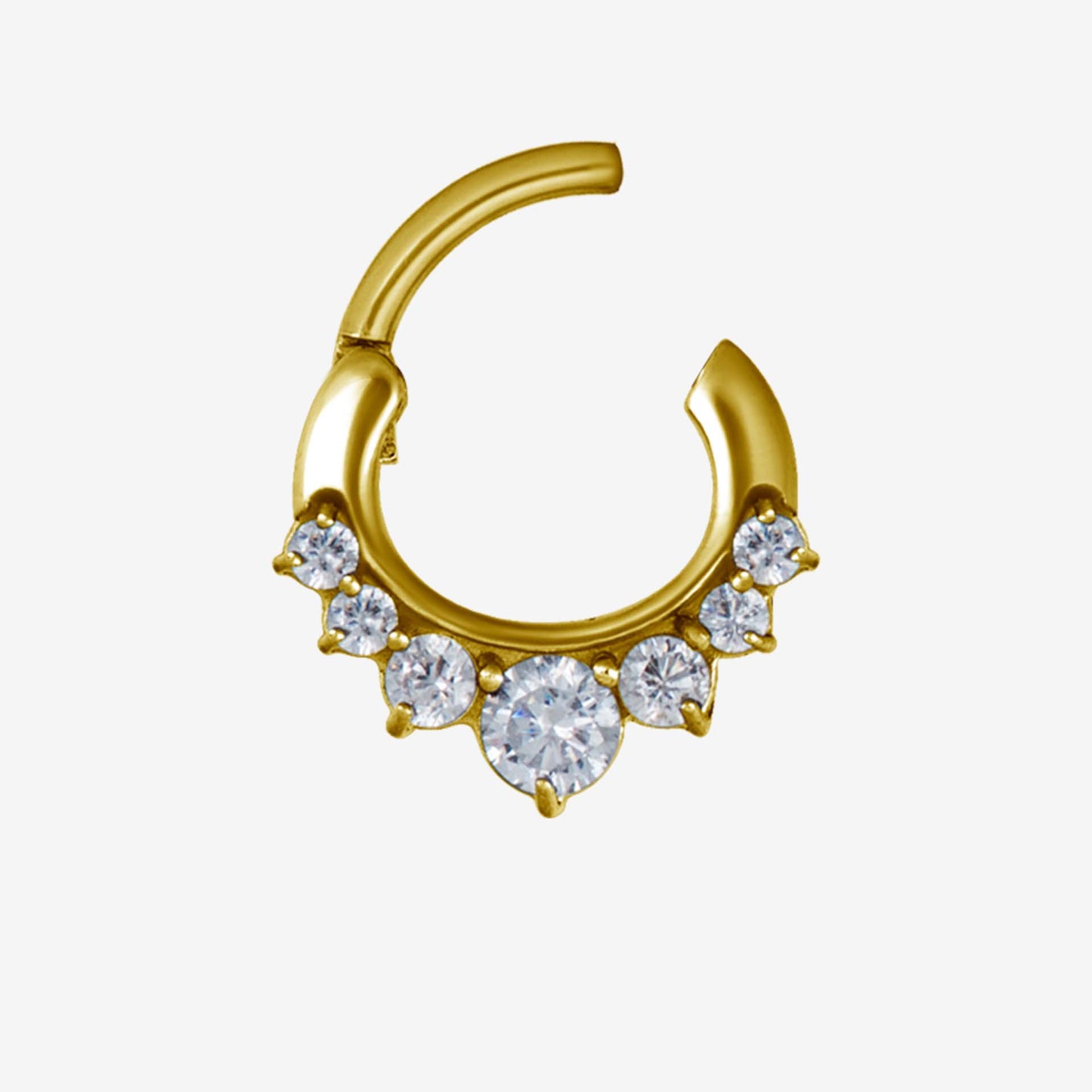 Piranha Septum Sparkling Large Steel Zirconline - 2062-001-172