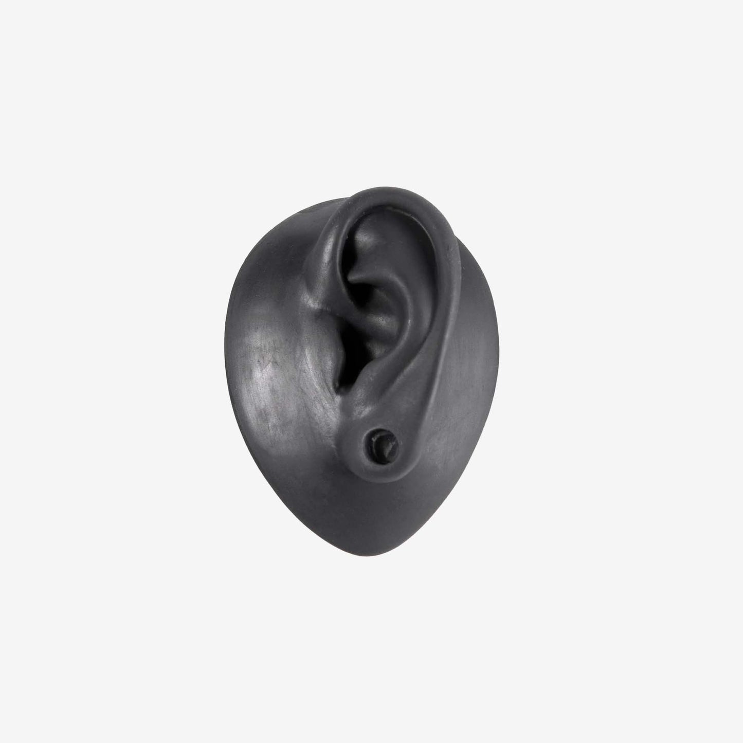 Piranha Mold Silicone Black Ear with Hole - 2500-MSIP-OREB