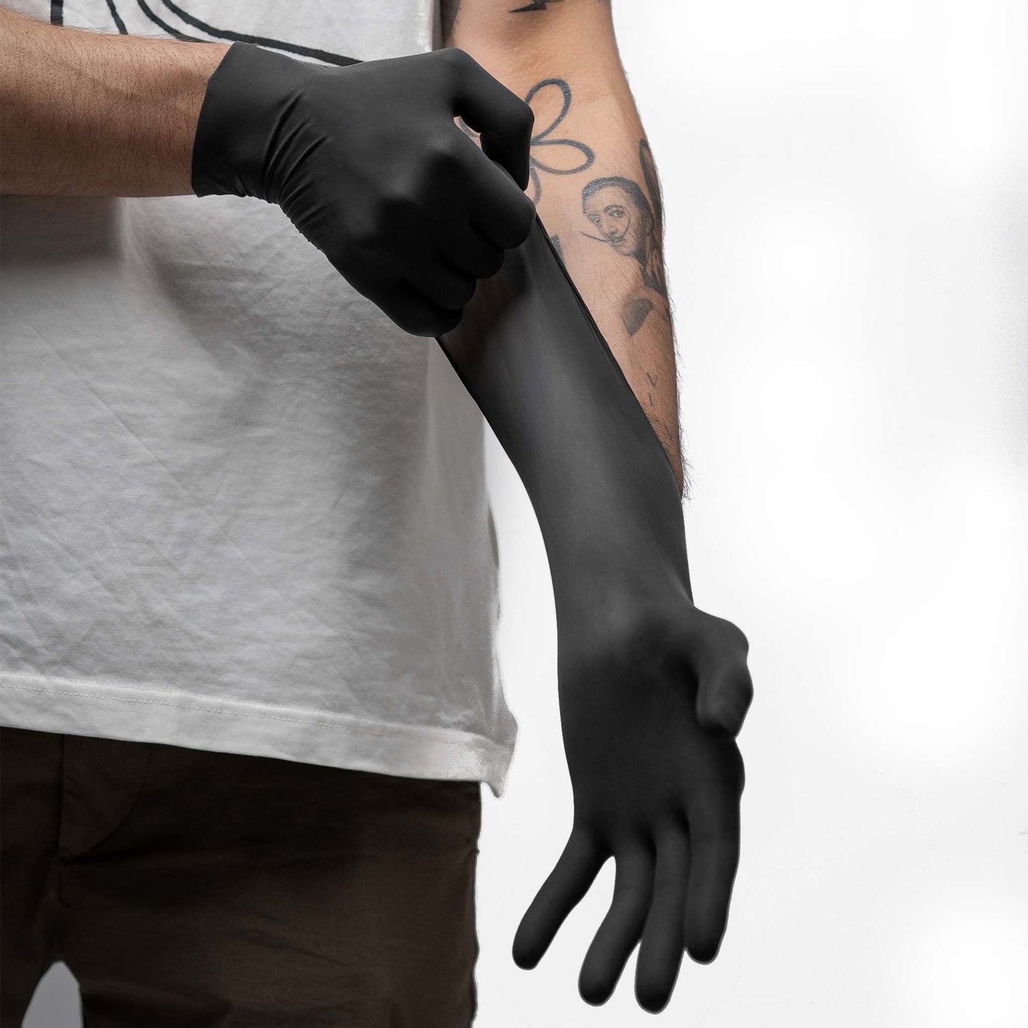 Piranha Latex Disposable Gloves Black