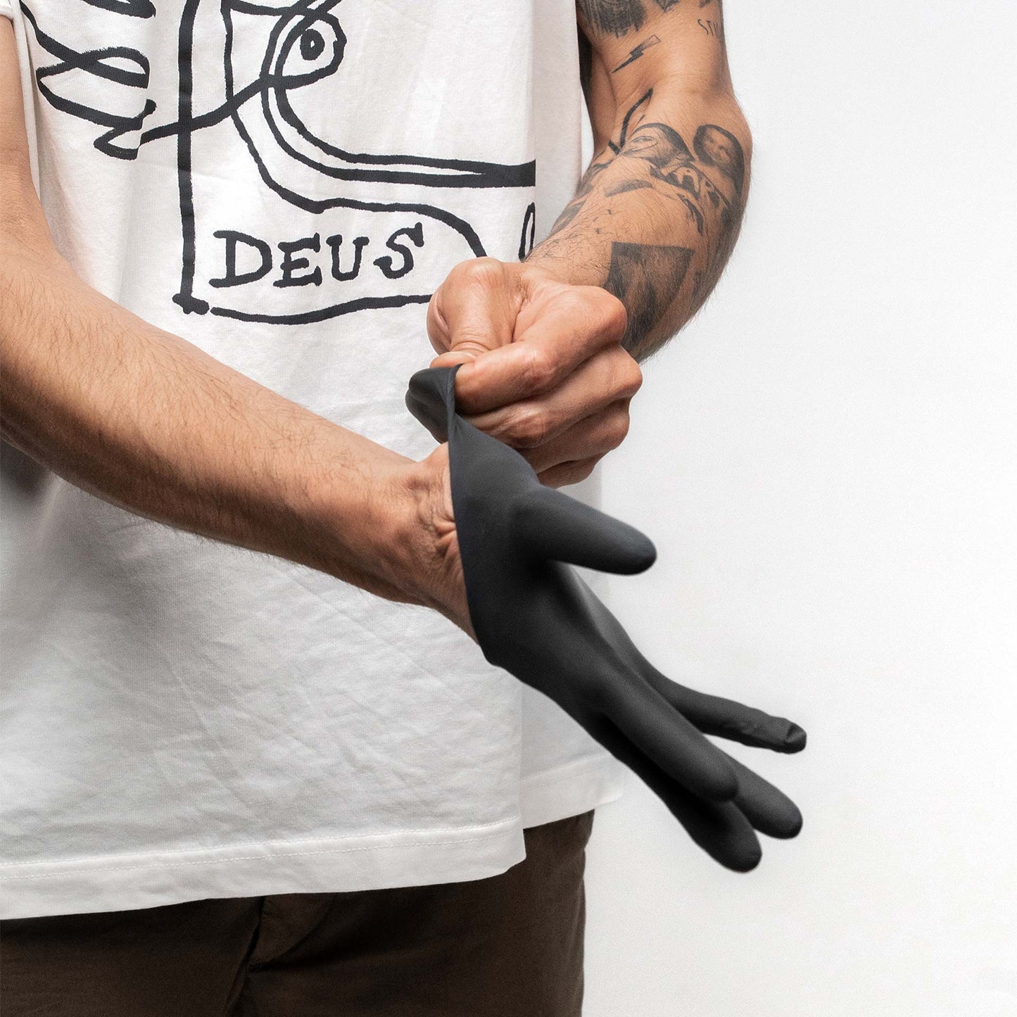 Piranha Latex Disposable Gloves Black