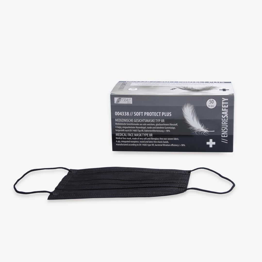 Disposable Mask Protect Plus Type IIR Black - 4057-042-006