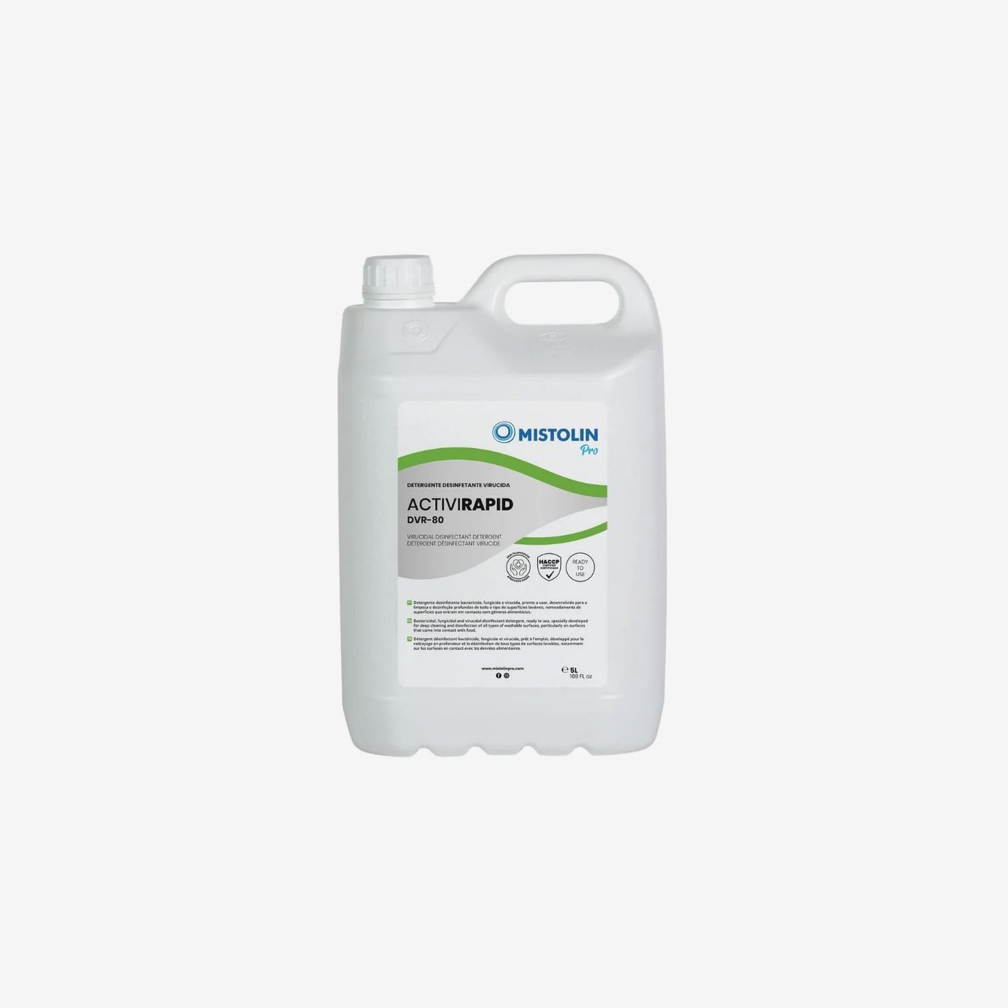 Mistolin ACTIVRAPID DVR-80 Virucidal Disinfectant Detergent 5L - 5052-008-003
