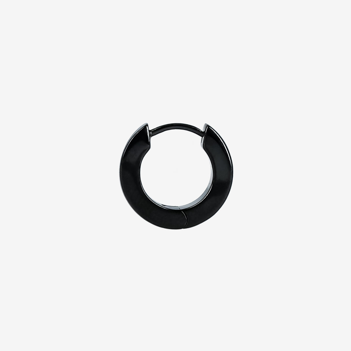Piranha Argola Square Huggies Hoop (Par) Steel Blackline