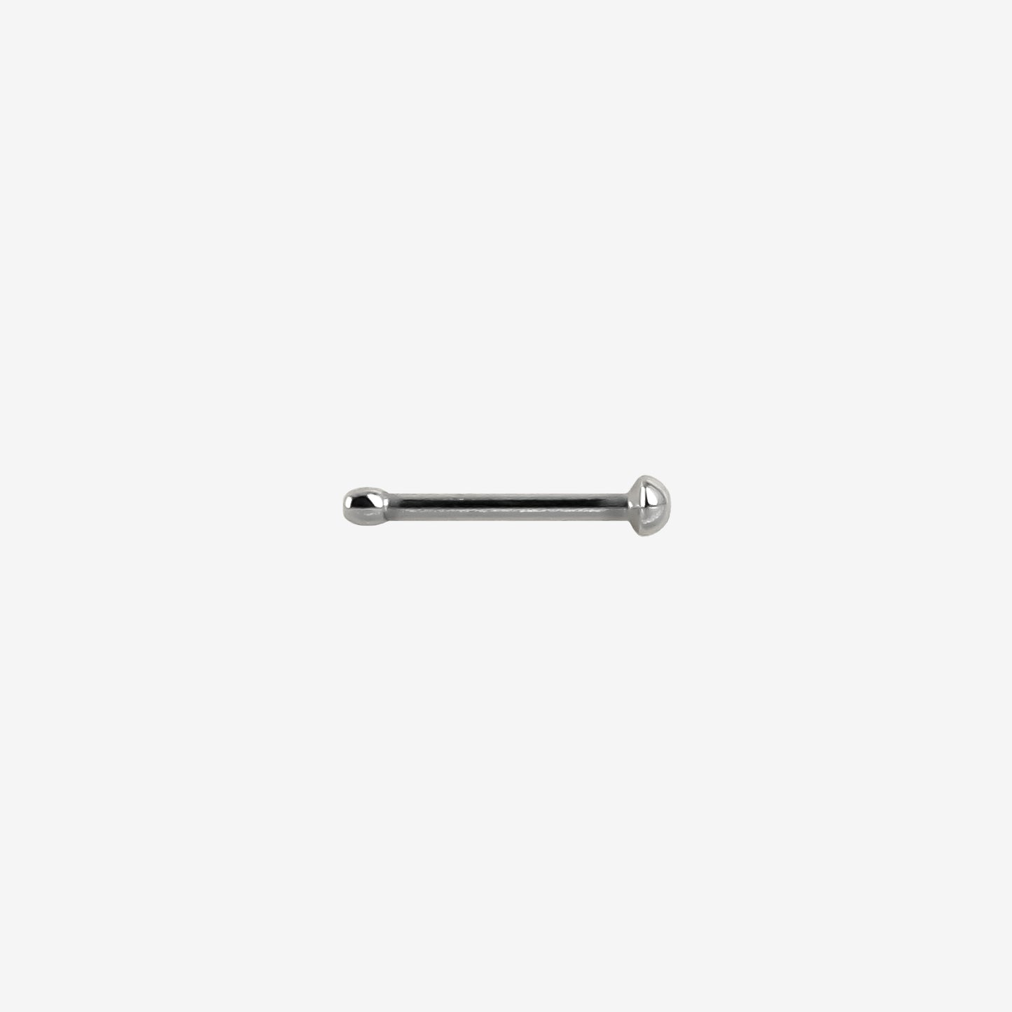 Piranha Straight Steel Nose Stud with Ball