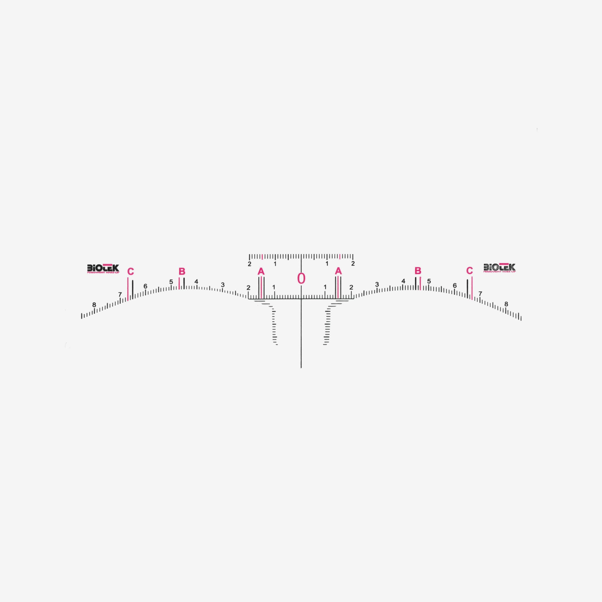 Biotek Disposable Adhesive Eyebrow Ruler 12 Units - 12000-016-04
