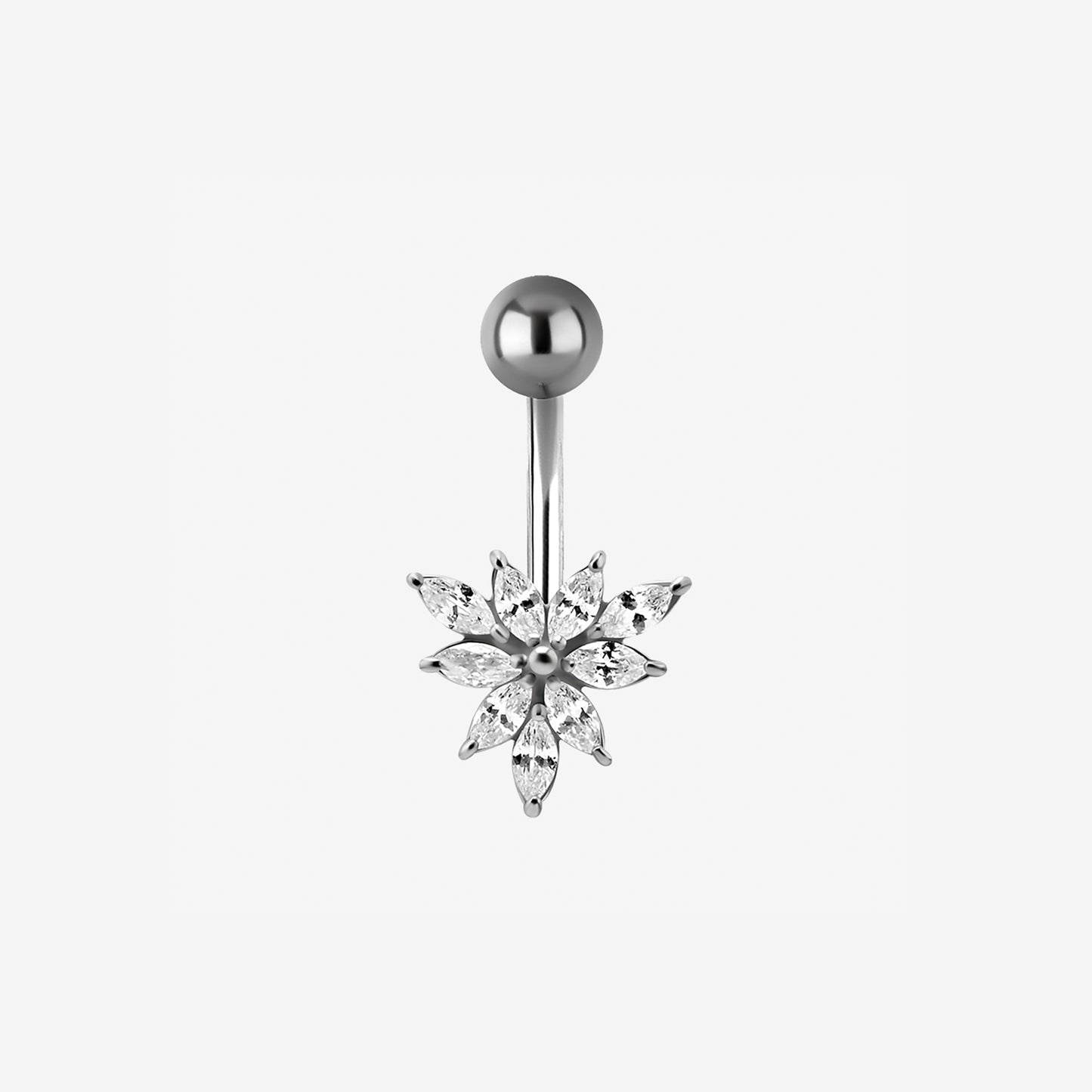 Piranha Banana Crystal Marquise Surgical Steel 316L Basicline - 2051-003-031