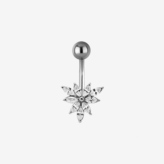 Piranha Banana Crystal Marquise Surgical Steel 316L Basicline - 2051-003-031