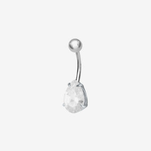 Piranha Banana Oval Big Crystal Steel Basicline