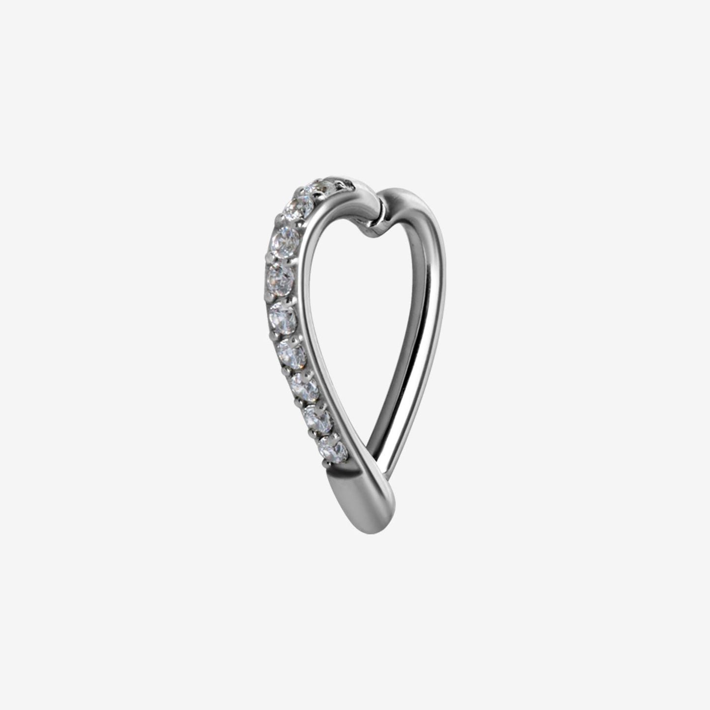 Piranha Banana Heart Multi Jewelled Steel Basicline