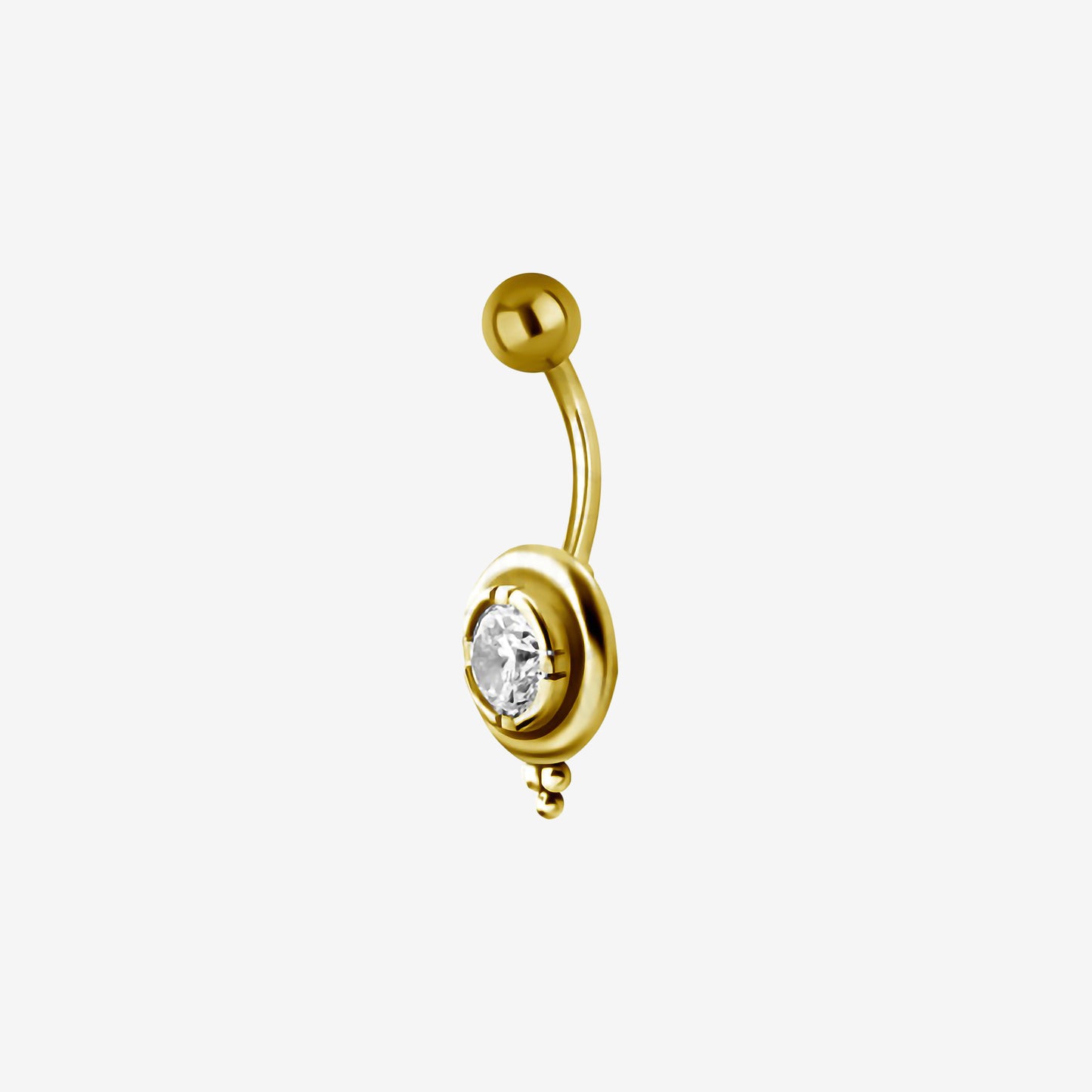 Piranha Banana Tribal Round Crystal Steel Zirconline - 2051-003-041