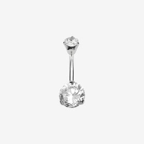Piranha Banana Round Big Double Crystal Steel Basicline