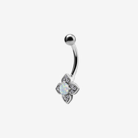 Piranha Banana Created Opal Round Crystal Steel Basicline