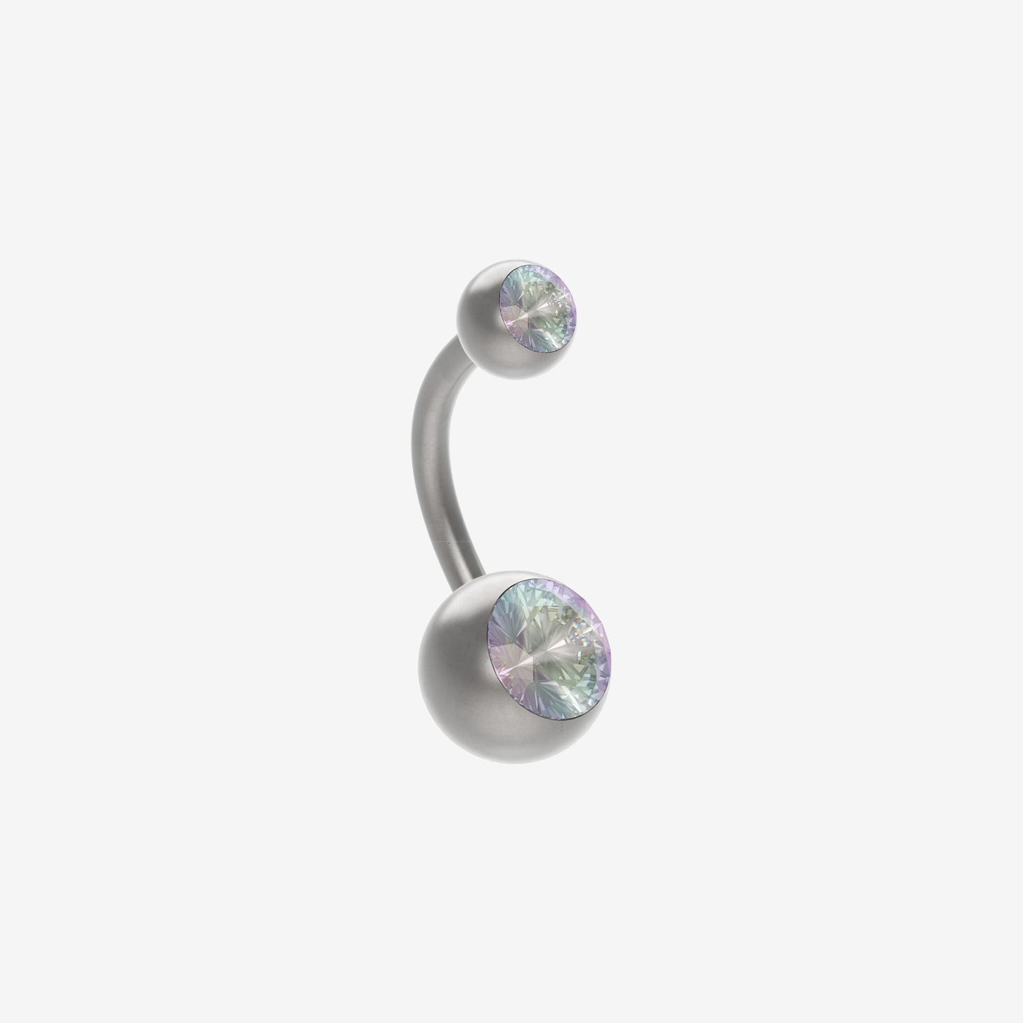 Piranha Banana Titanium Polished with Double Stone