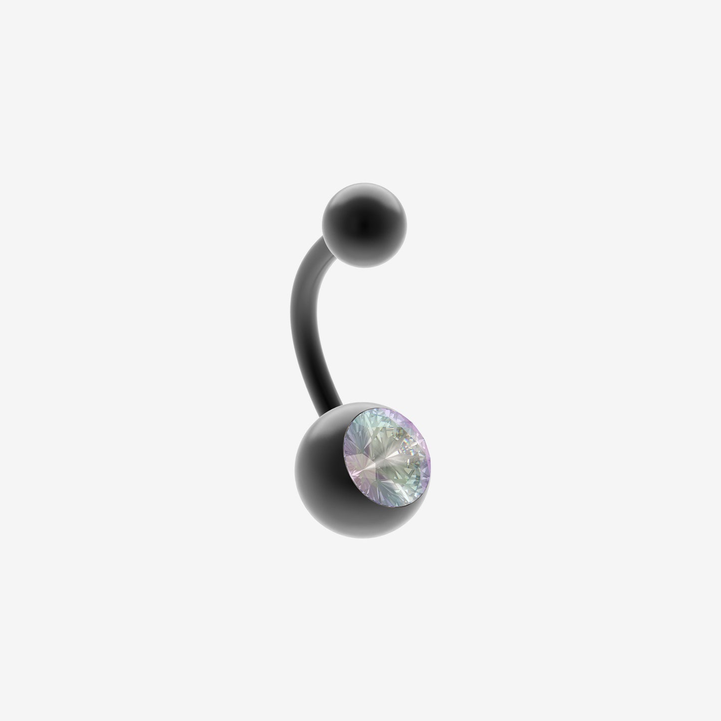Black Titanium Banana Piranha with Stone