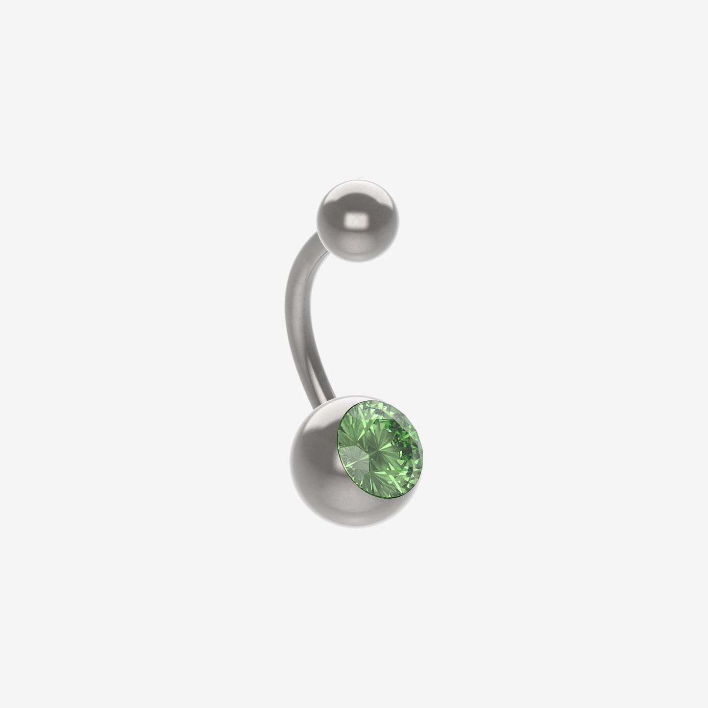Piranha Banana with Stone 316L Surgical Steel