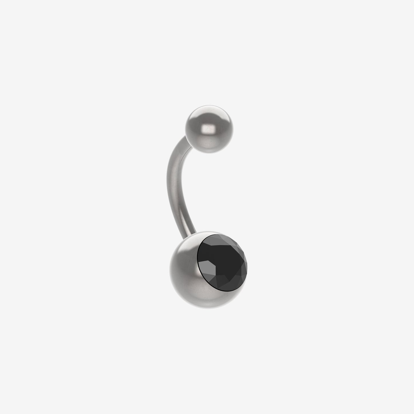Piranha Banana with Stone 316L Surgical Steel