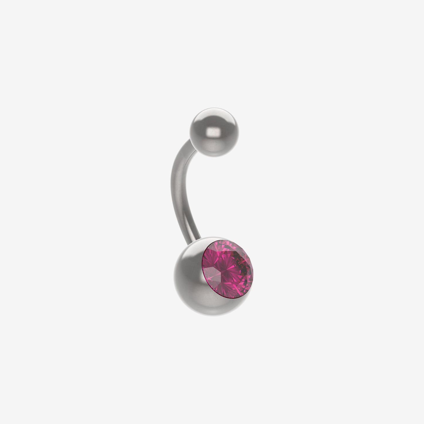 Piranha Banana with Stone 316L Surgical Steel
