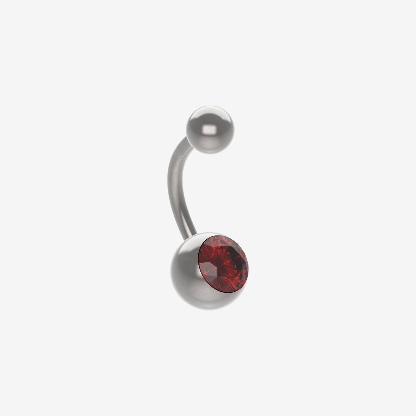 Piranha Banana with Stone 316L Surgical Steel
