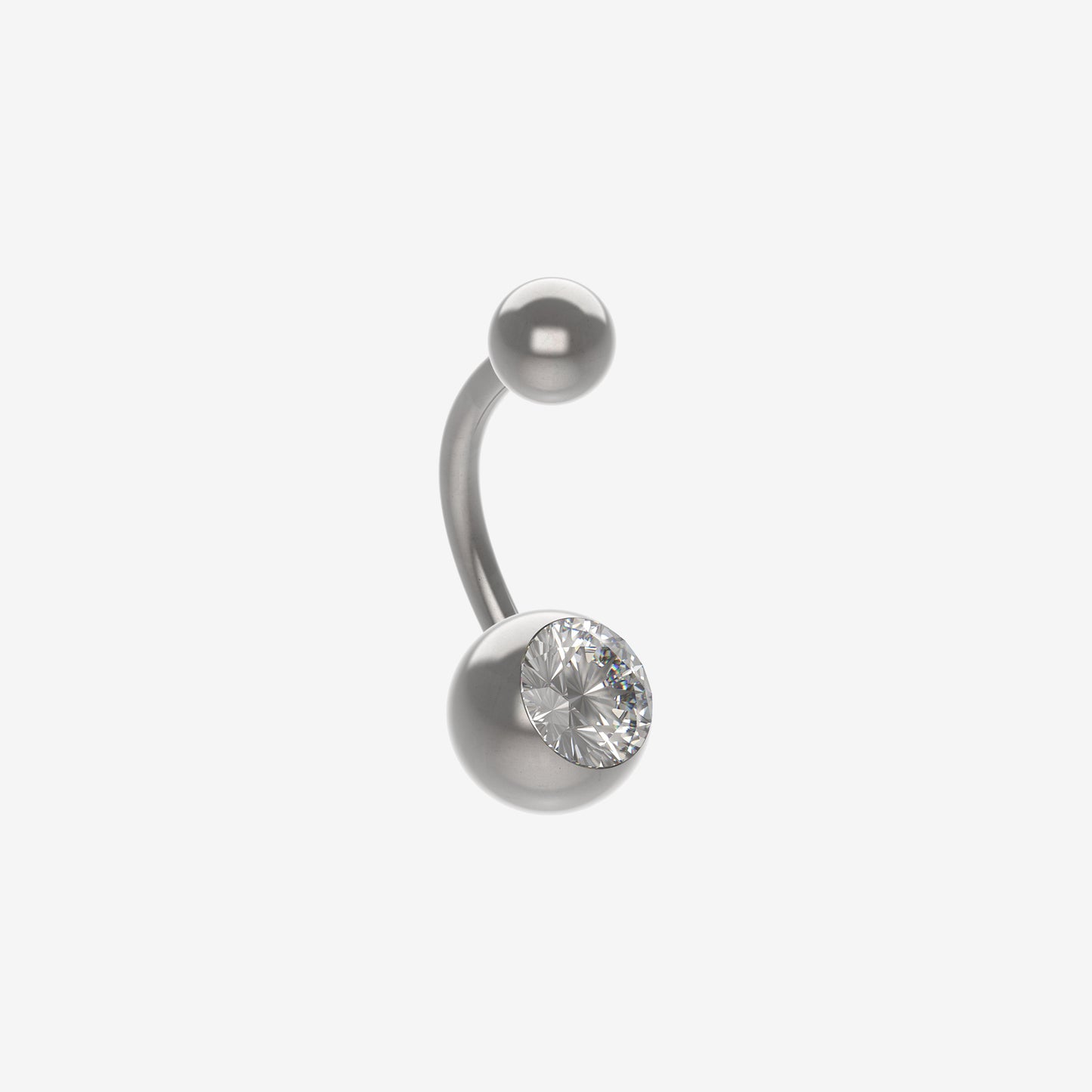 Piranha Banana with Stone 316L Surgical Steel