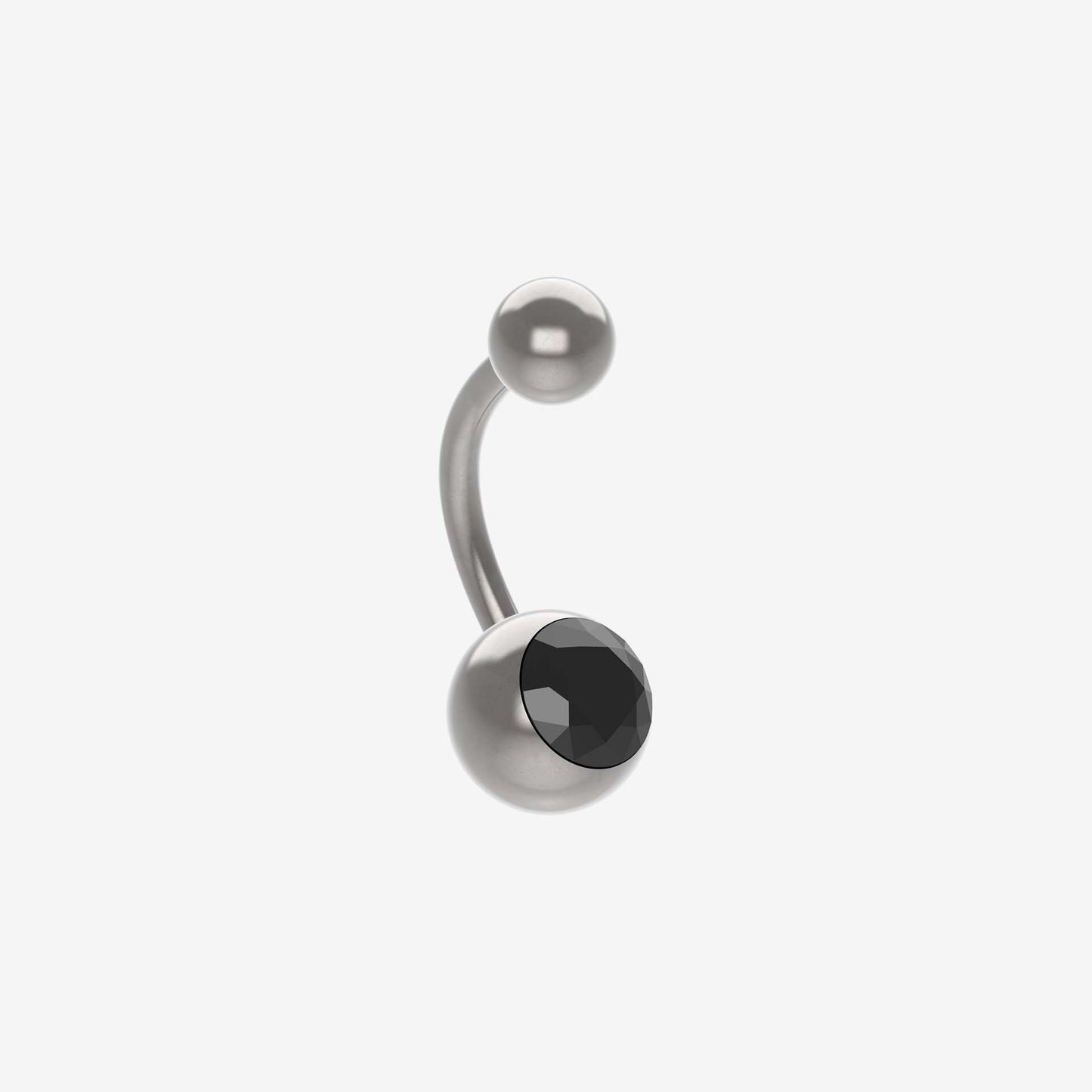 Piranha Banana with Stone 316L Surgical Steel