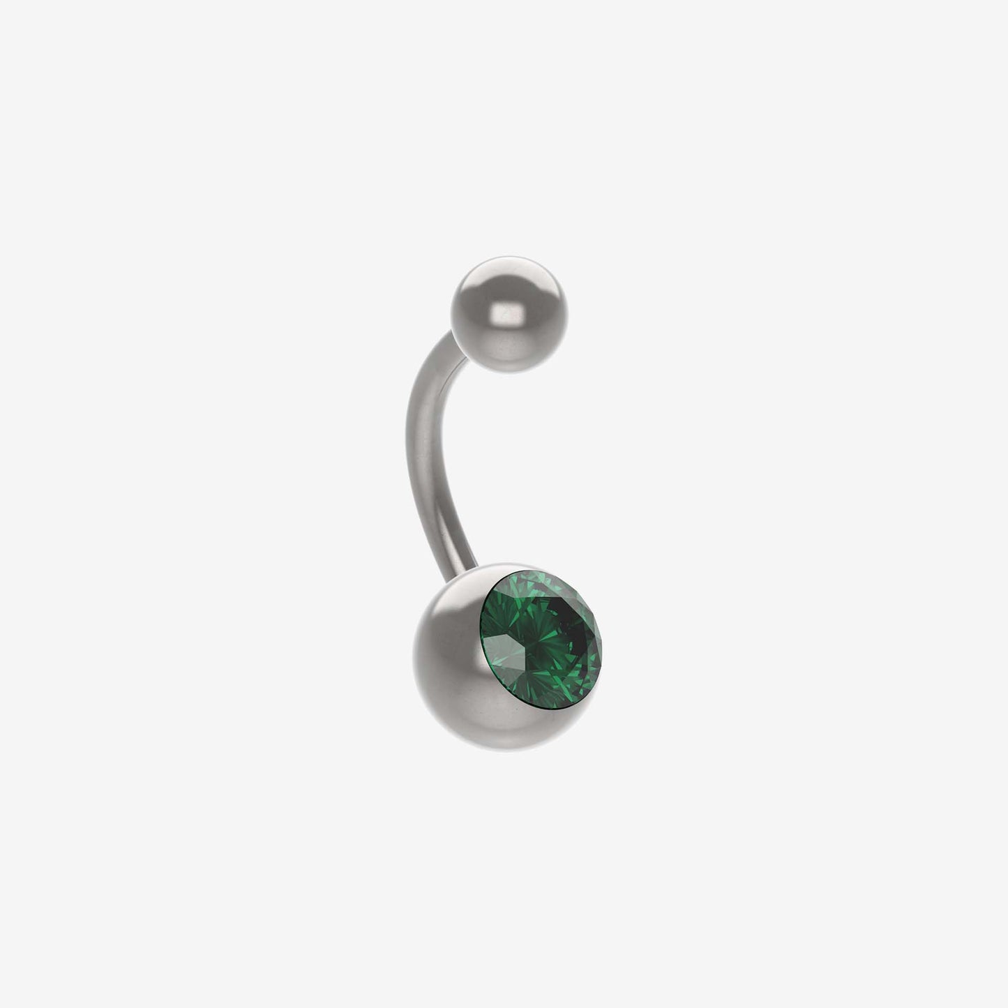 Piranha Banana with Stone 316L Surgical Steel