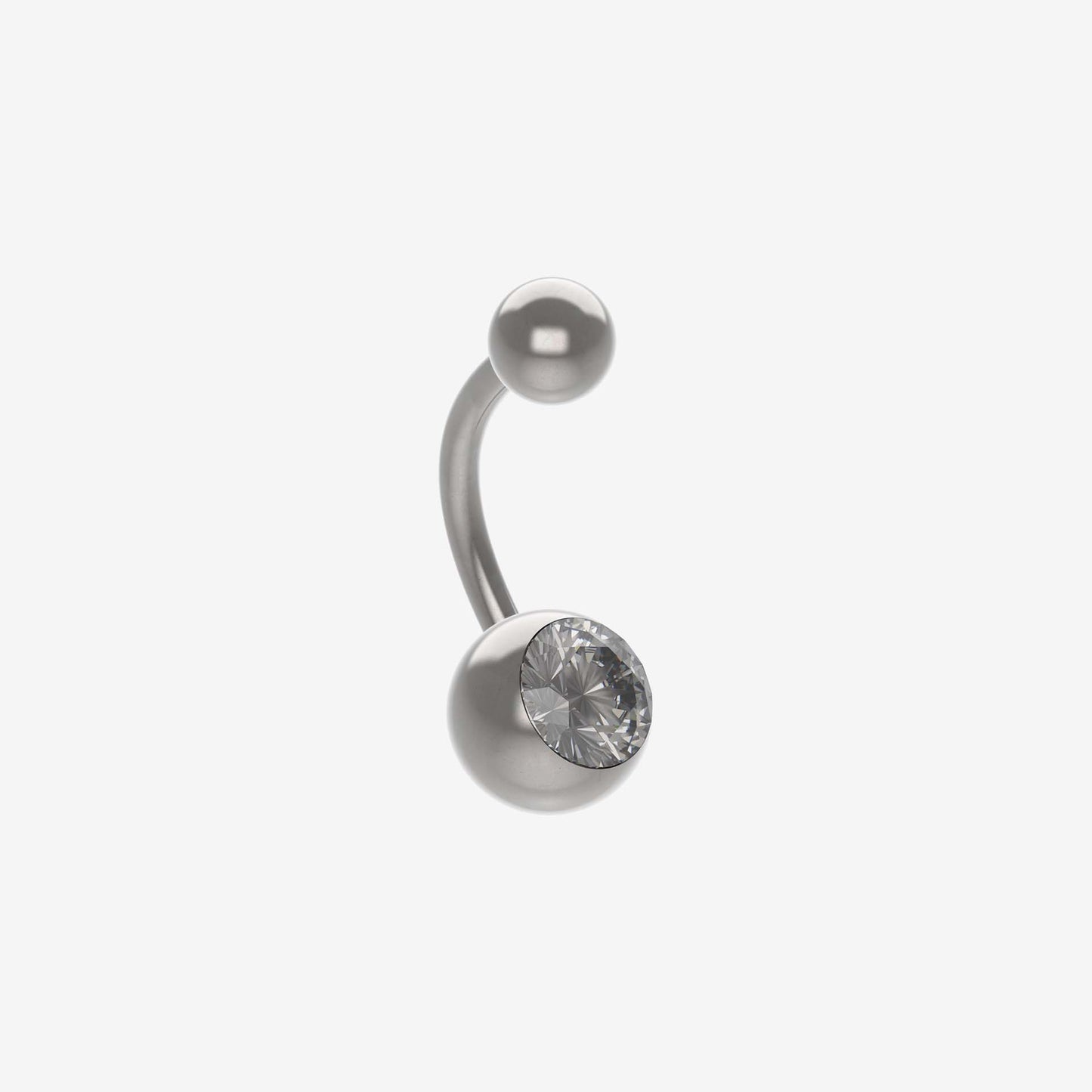 Piranha Banana with Stone 316L Surgical Steel