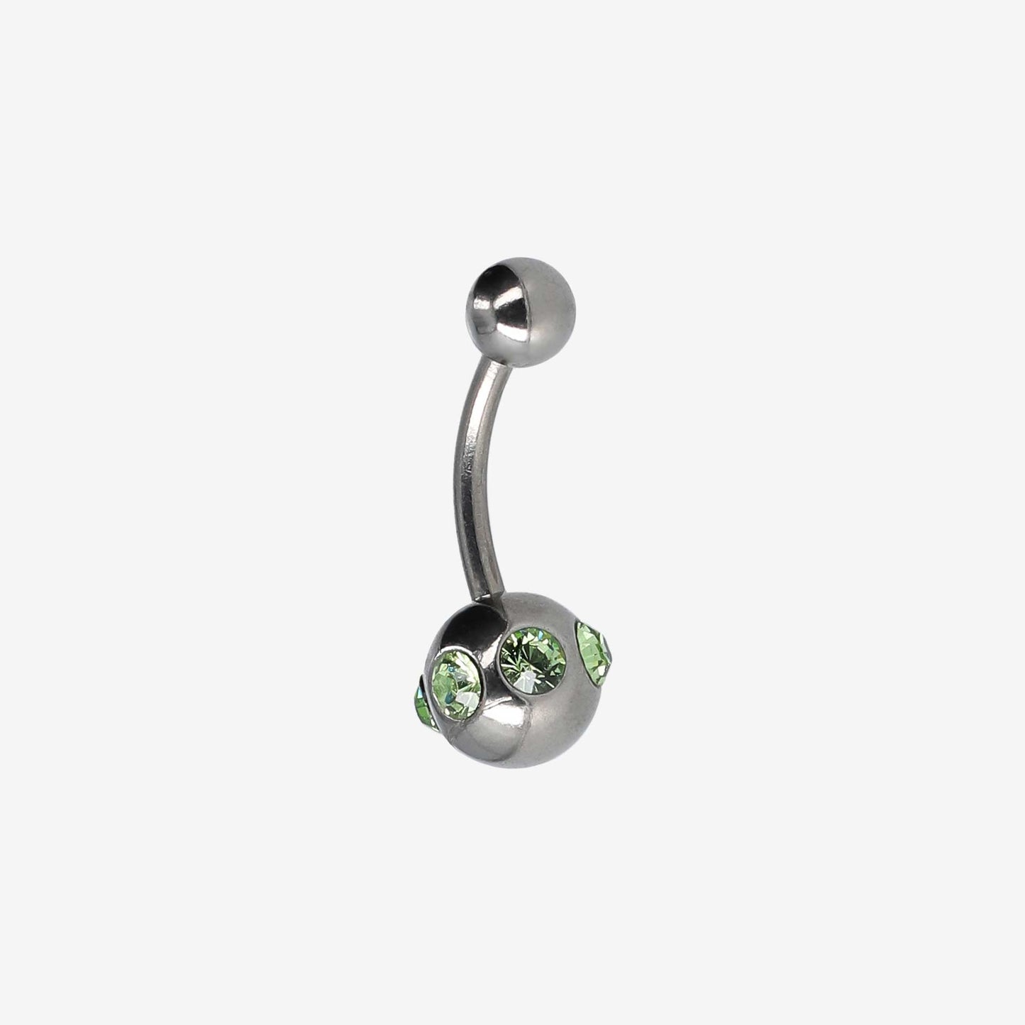 Zinova Banana Multi Stone Polished Titanium