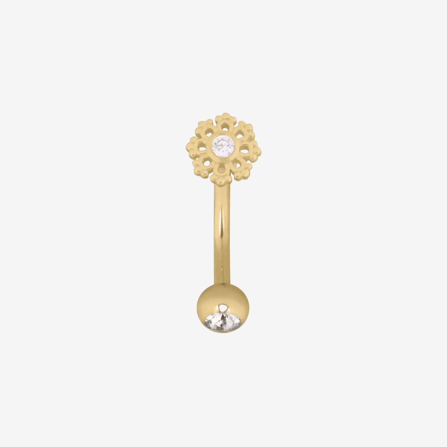 Wildcat Banana Snowflake Surgical Steel 316L Zirconline