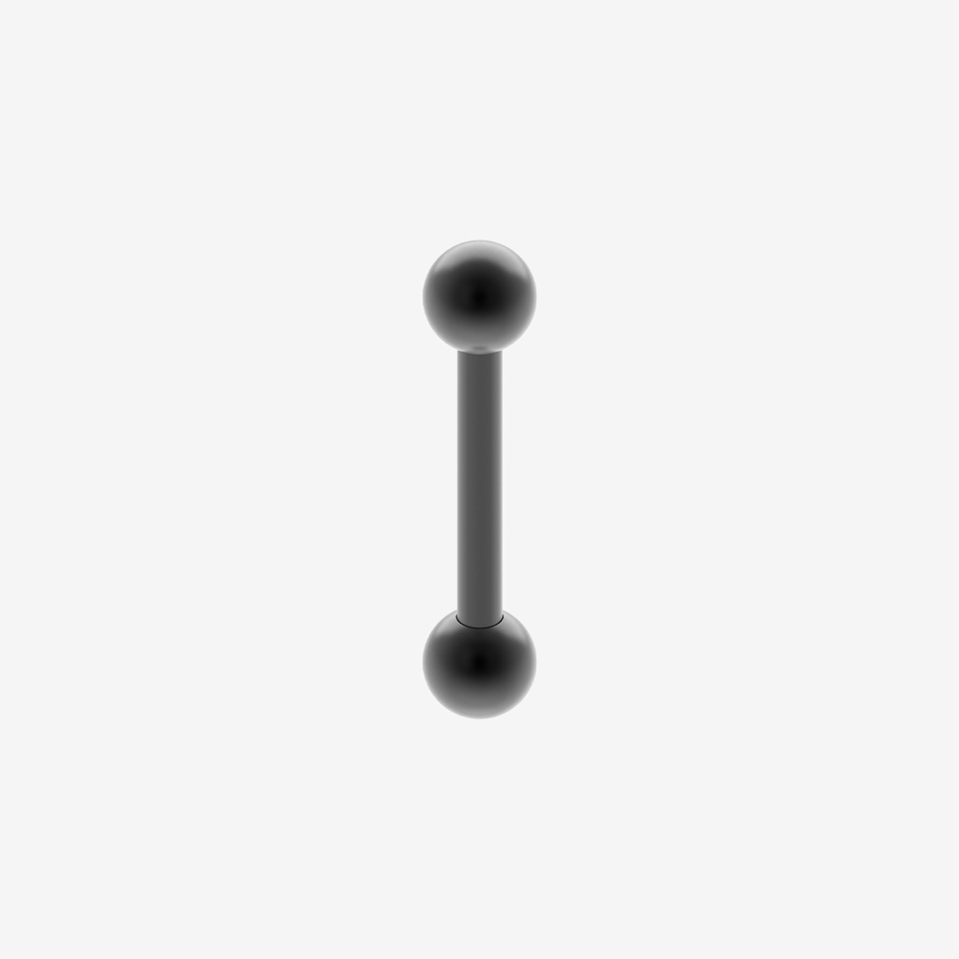Piranha Mini Barbell Titanium Black - 2051-MBAR-TIPON