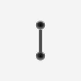 Piranha Mini Barbell Titanium Black